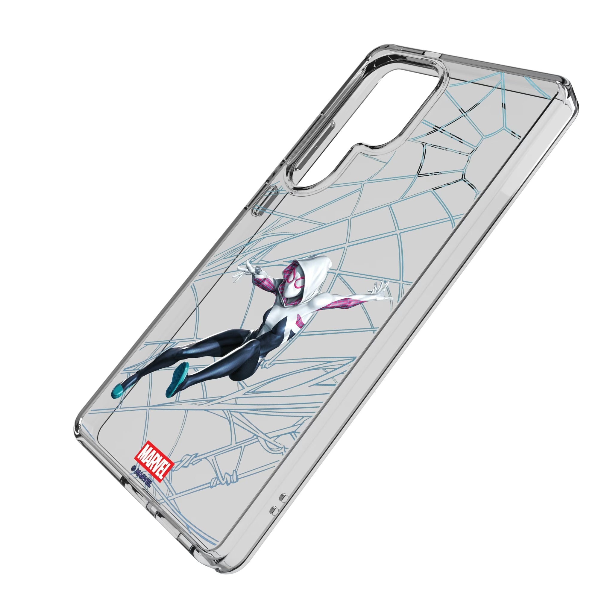 Marvel Spider-Gwen MechLine Galaxy Clear Phone Case for Samsung Galaxy - Isometric View