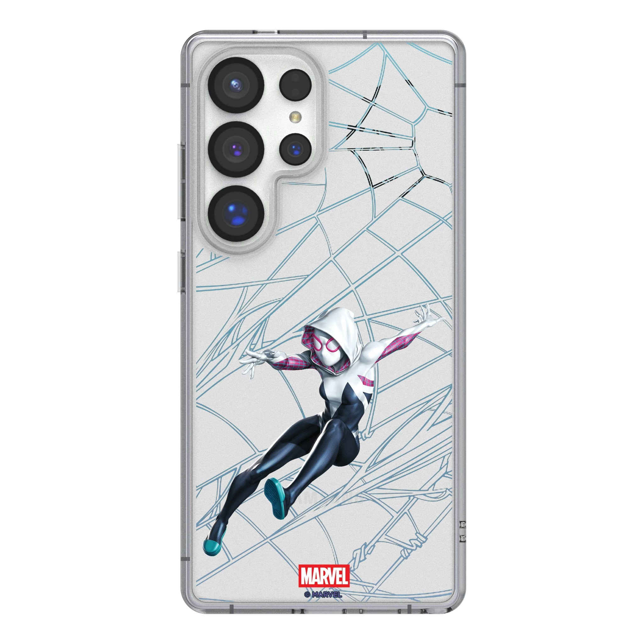 Marvel Spider-Gwen MechLine Galaxy Clear Phone Case for Samsung Galaxy