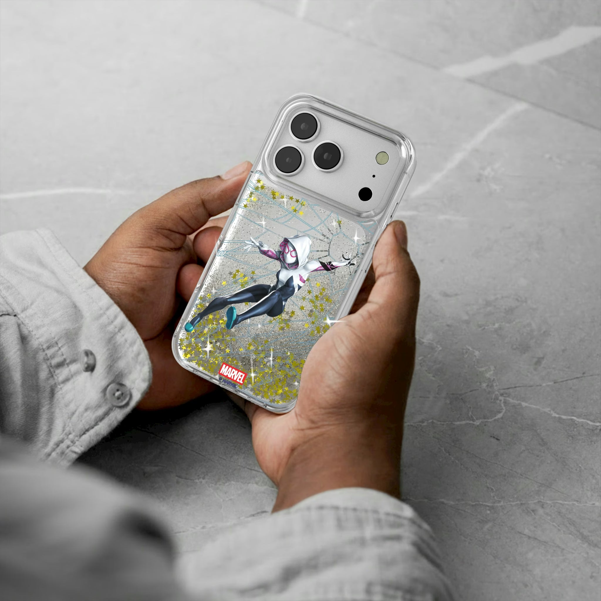 Marvel Spider-Gwen MechLine iPhone Glitter Phone Case for Apple iPhone - Lifestyle