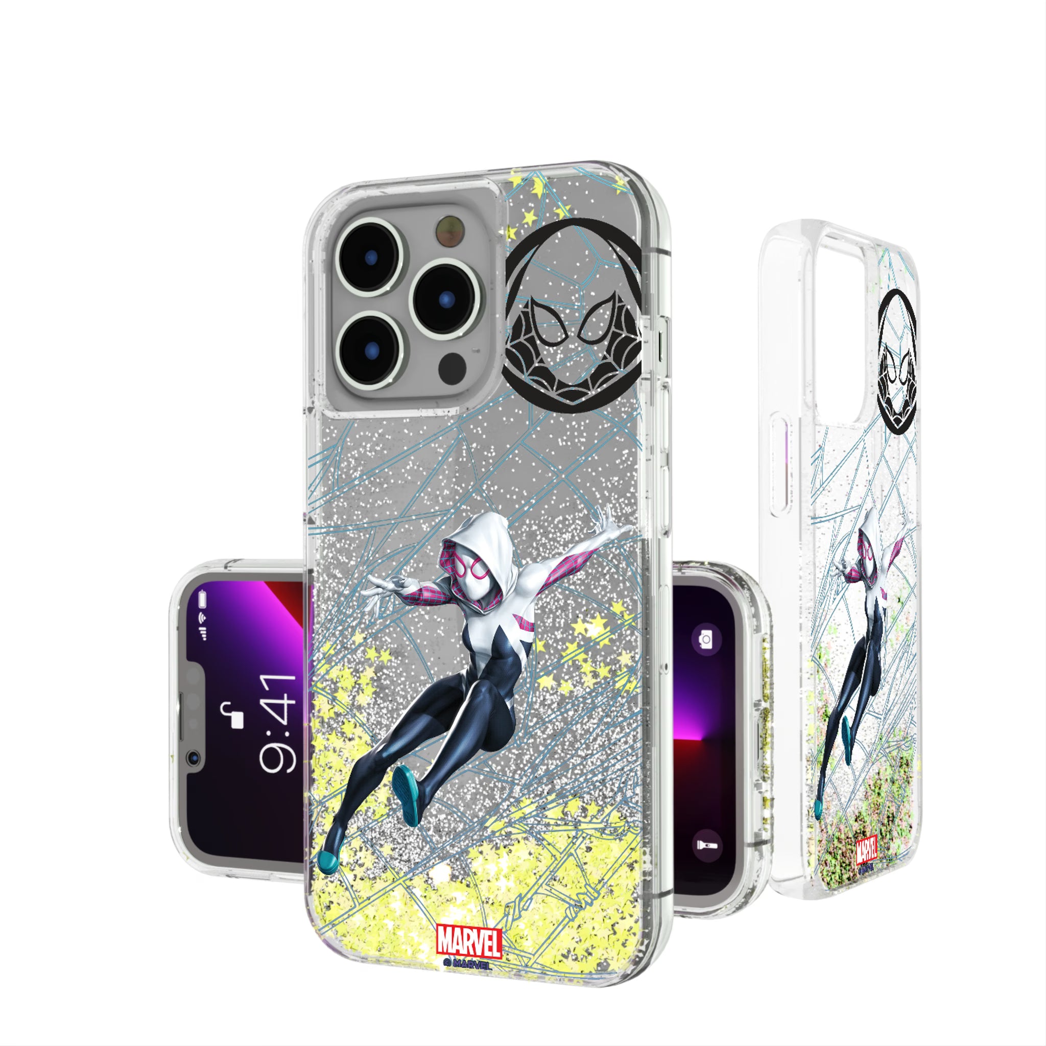 Marvel Spider-Gwen MechLine iPhone Glitter Phone Case for Apple iPhone