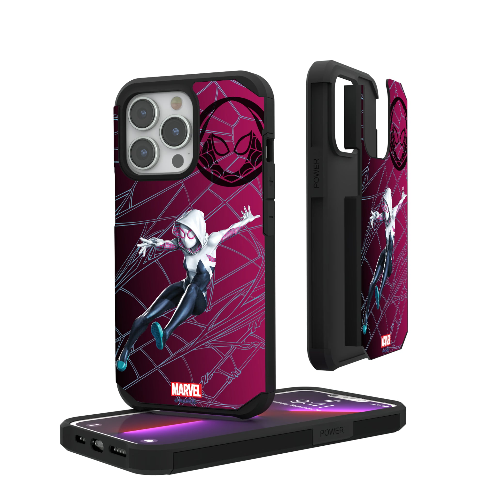 Marvel Spider-Gwen MechLine iPhone Rugged Phone Case for Apple iPhone#Device_iPhone 13 Pro