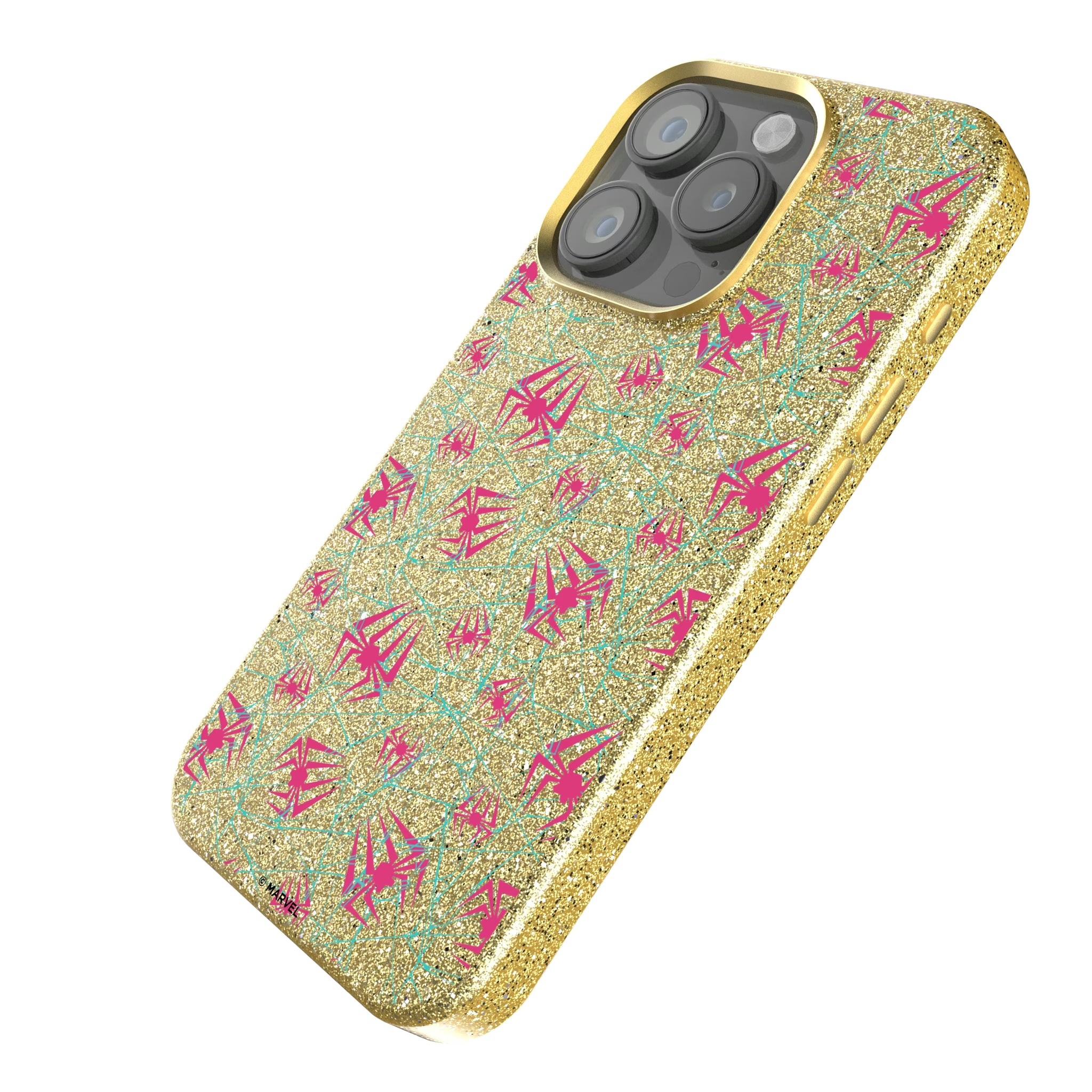Marvel Spider-Gwen Pattern iPhone Bling Phone Case for Apple iPhone - Isometric View