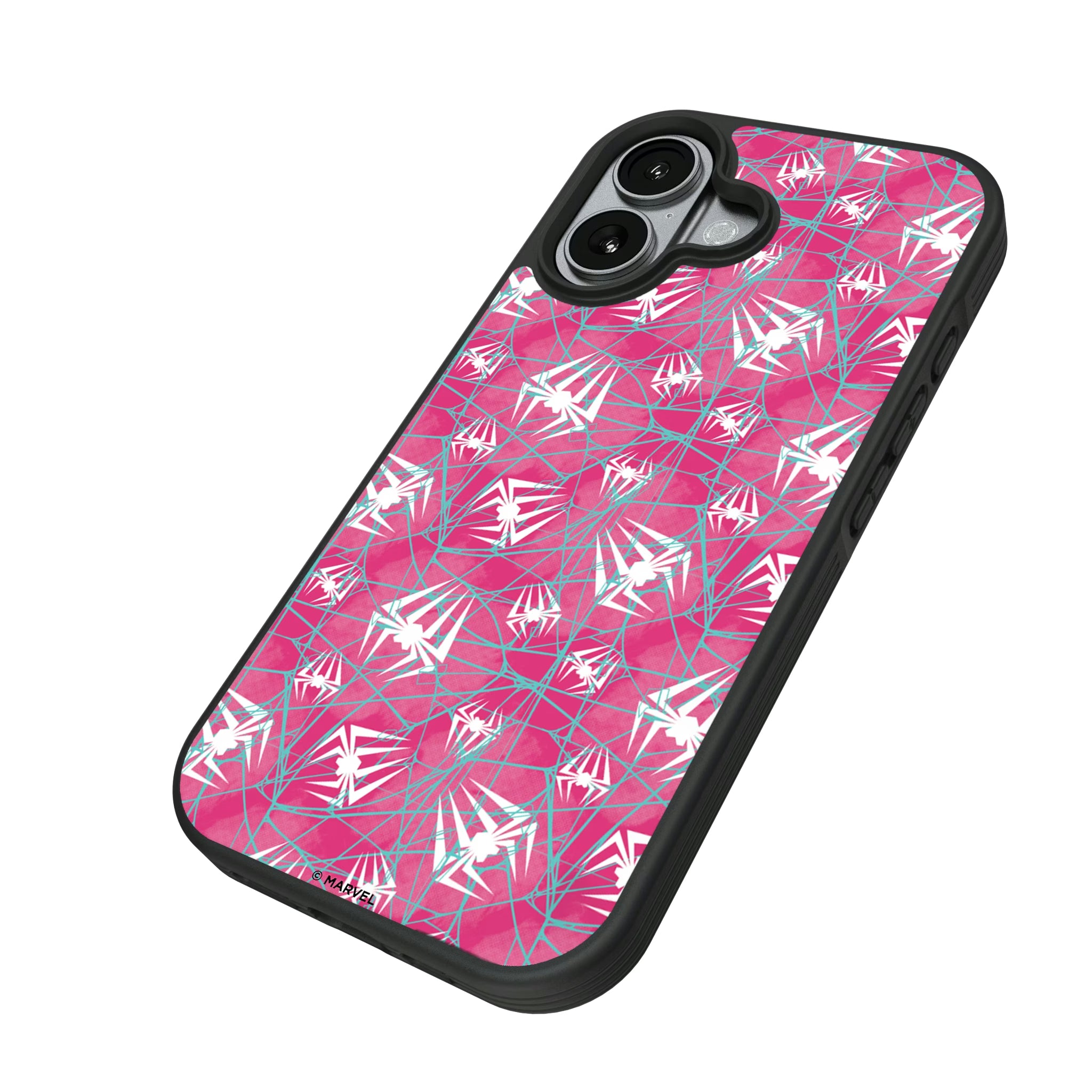 Marvel Spider-Gwen Pattern iPhone Bump Phone Case for Apple iPhone - Isometric View#Device_iPhone 17