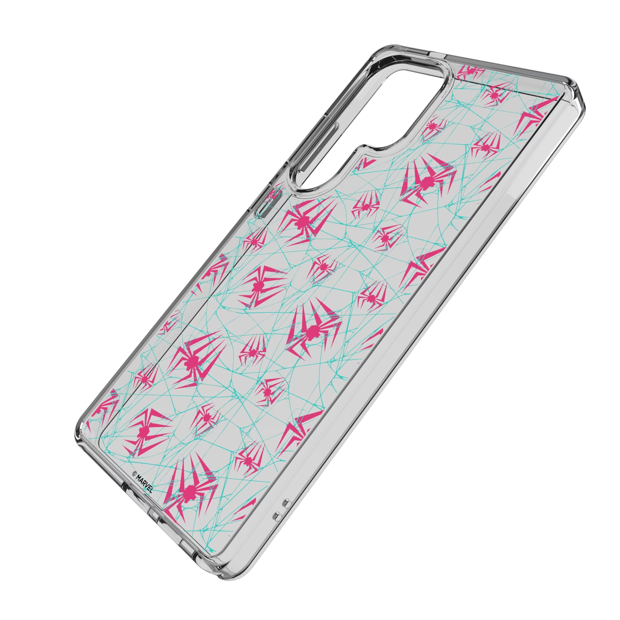 Marvel Spider-Gwen Pattern Galaxy Clear Phone Case for Samsung Galaxy - Isometric View
