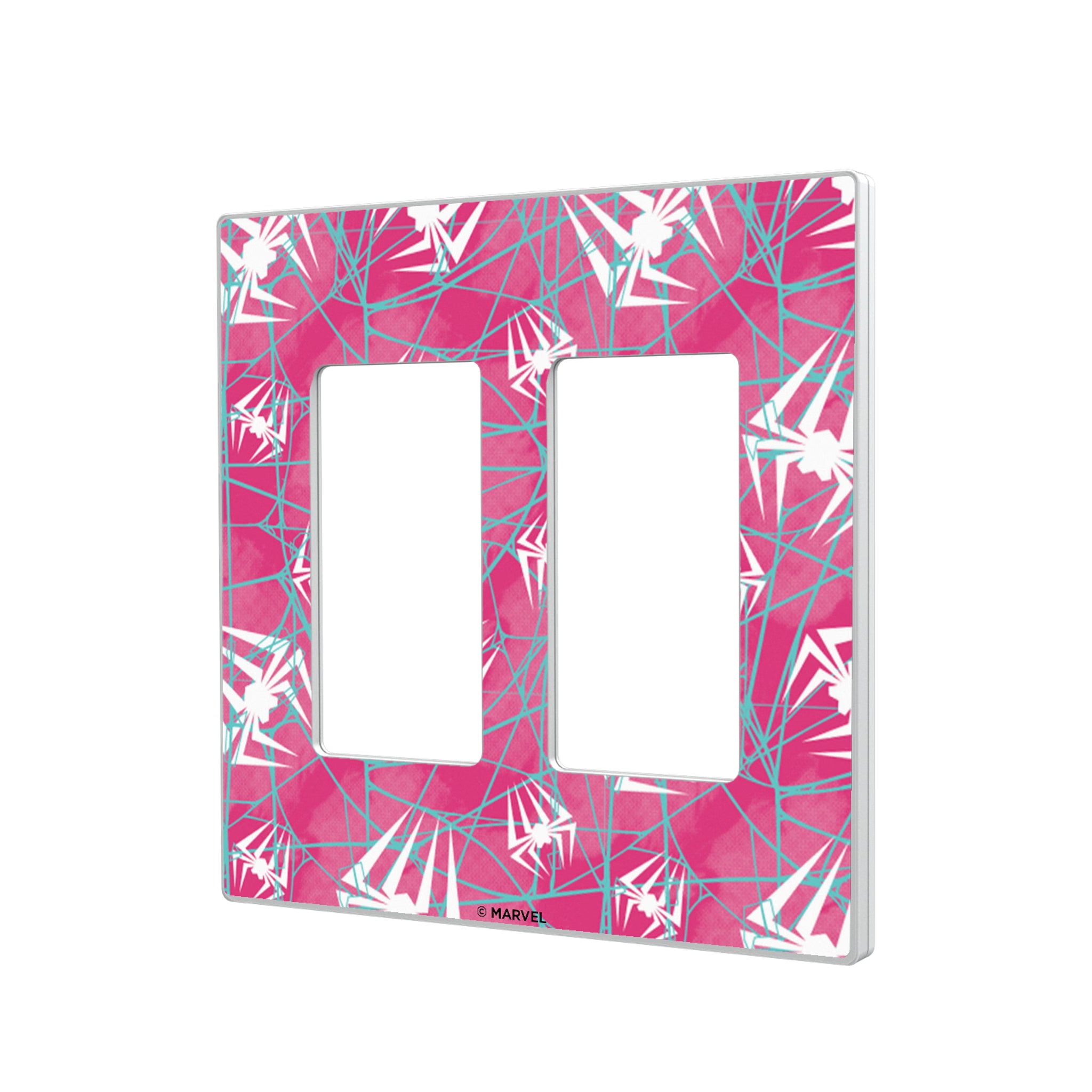 Marvel Spider-Gwen Pattern Hidden-Screw Light Switch Plate#Style_Double Rocker
