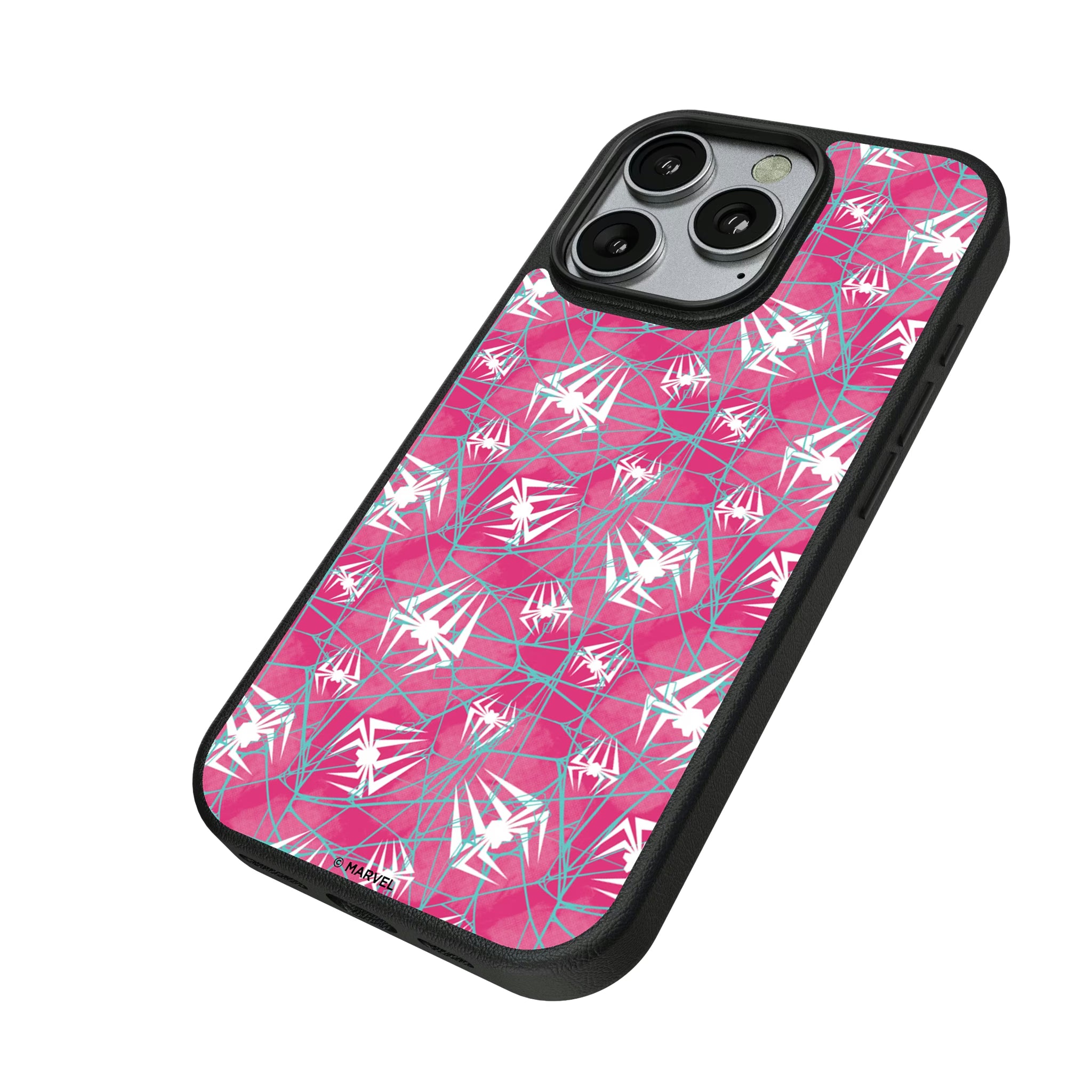 Marvel Spider-Gwen Pattern iPhone MagSafe Compatible Phone Case for Apple iPhone - Isometric View