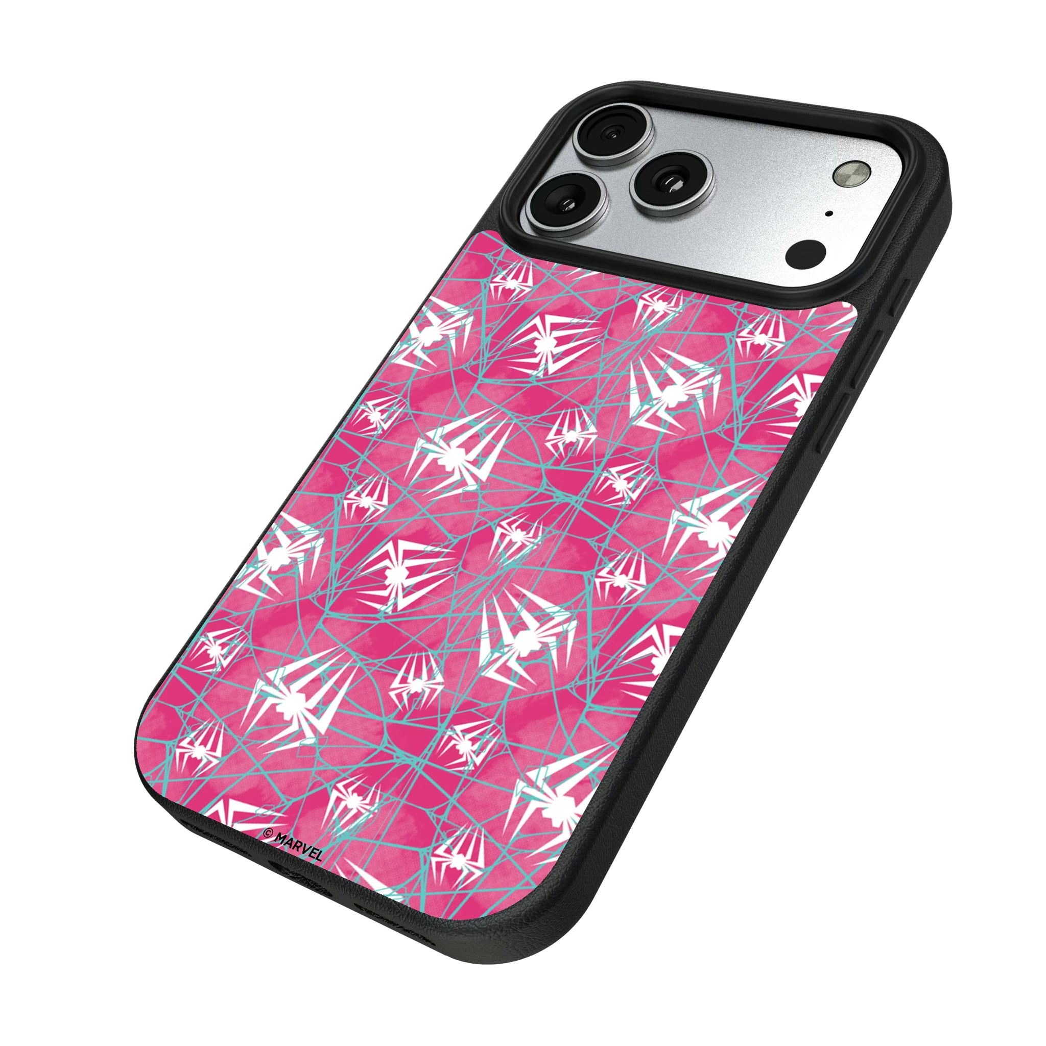 Marvel Spider-Gwen Pattern iPhone MagSafe Compatible Phone Case for Apple iPhone - Isometric View#Device_iPhone 17 Pro Max
