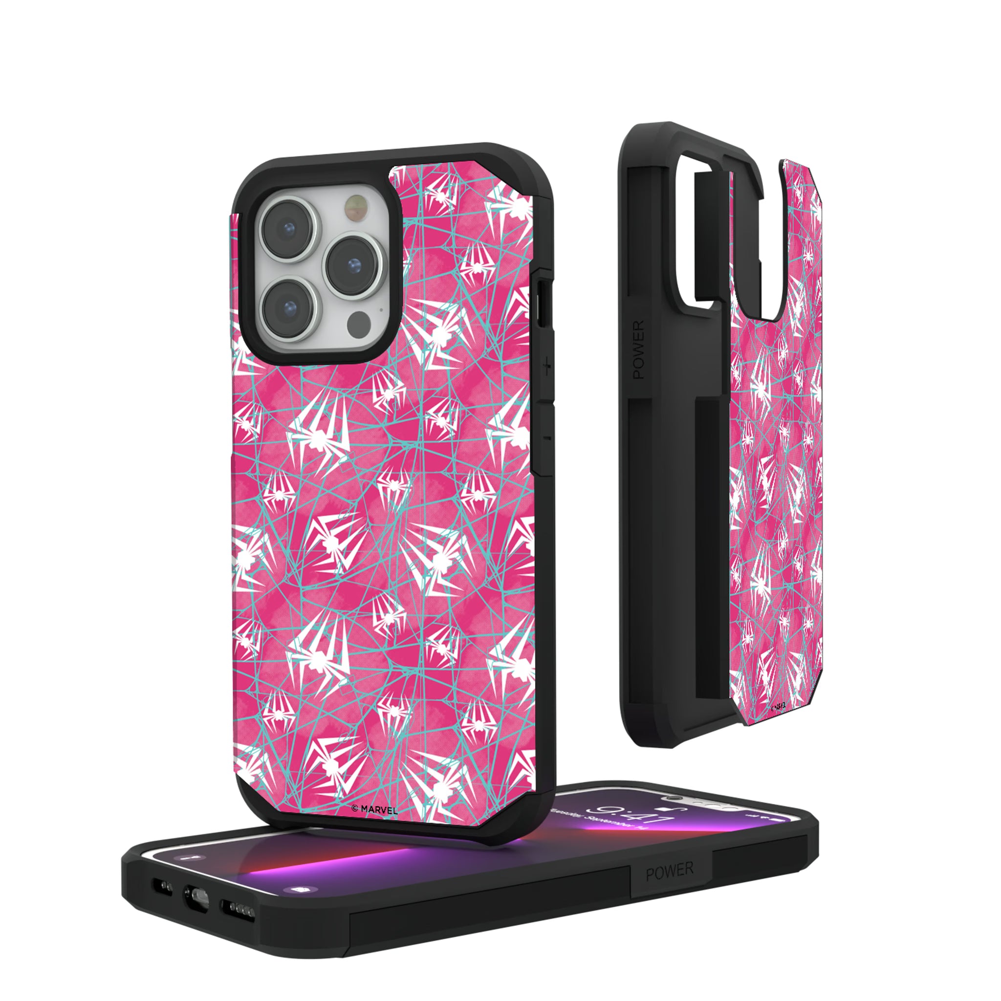 Marvel Spider-Gwen Pattern iPhone Rugged Phone Case for Apple iPhone#Device_iPhone 13 Pro