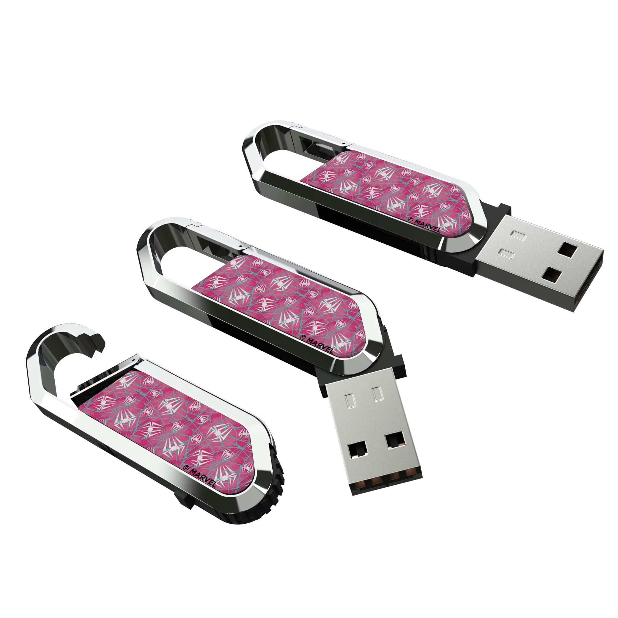 Marvel Spider-Gwen Pattern USB 64GB Clip Style Flash Drive
