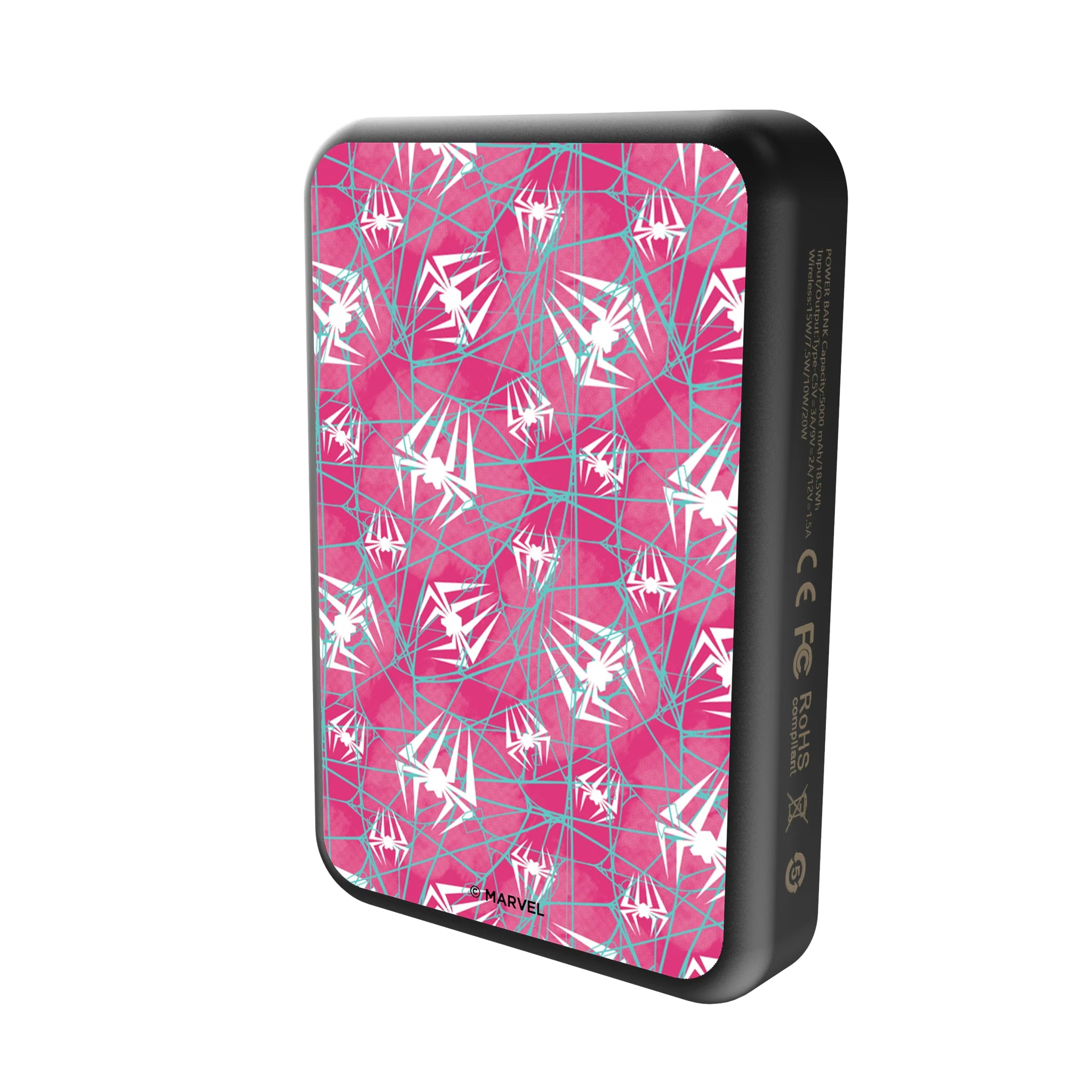 Marvel Spider-Gwen Pattern Wireless Mag Power Bank