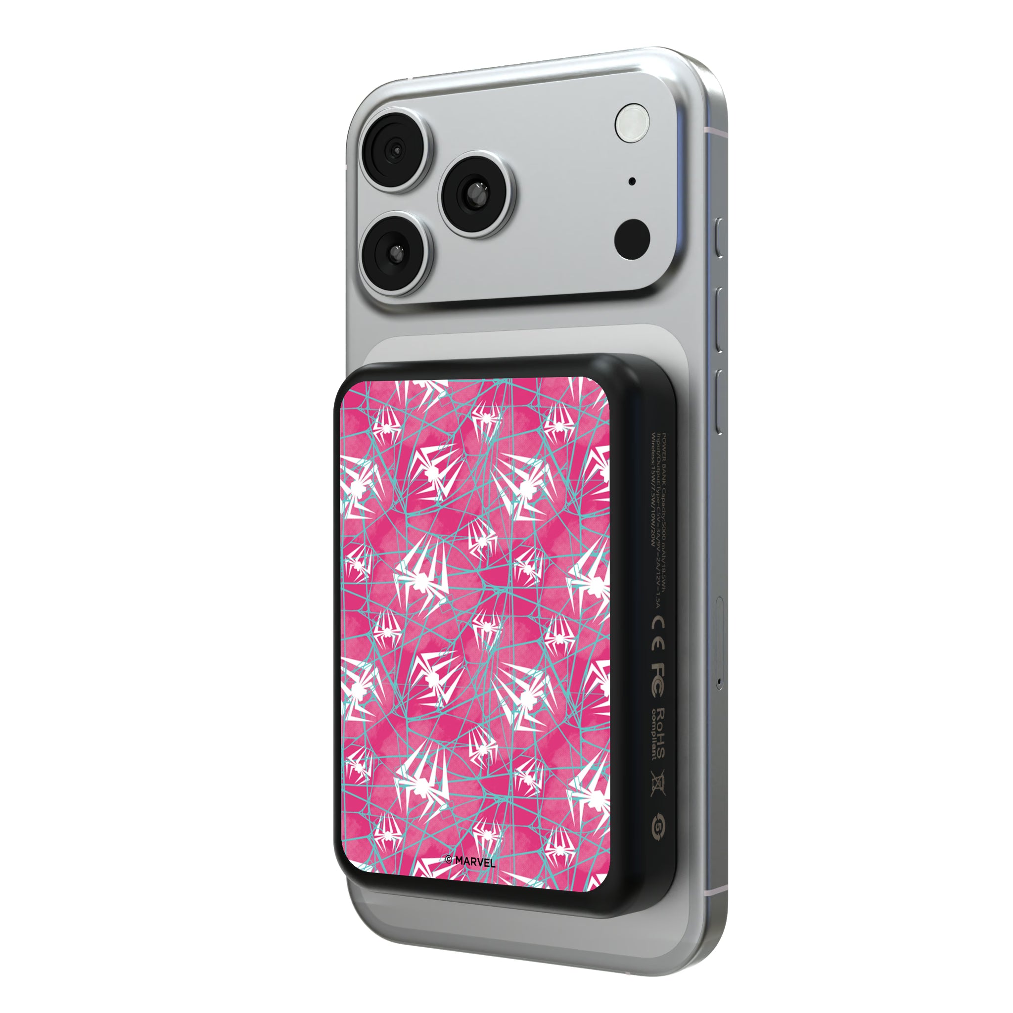 Marvel Spider-Gwen Pattern Wireless Mag Power Bank