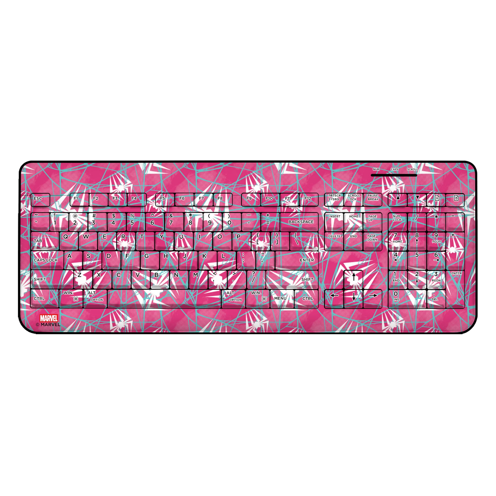 Marvel Spider-Gwen Pattern Wireless USB Keyboard