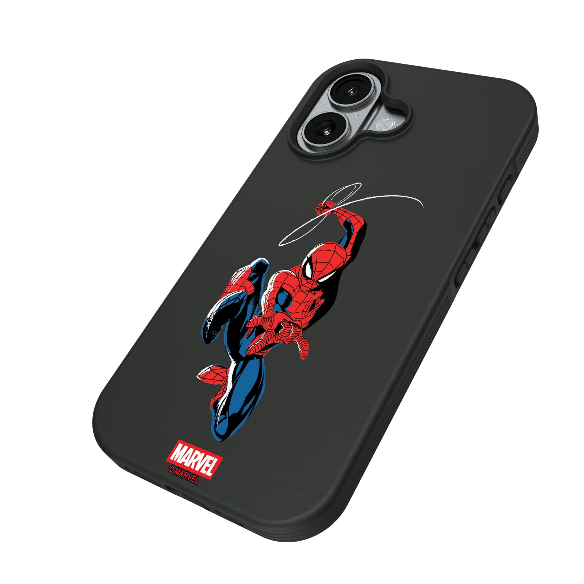 Marvel Spider-Man Badge iPhone Bump Phone Case for Apple iPhone - Isometric View#Device_iPhone 17
