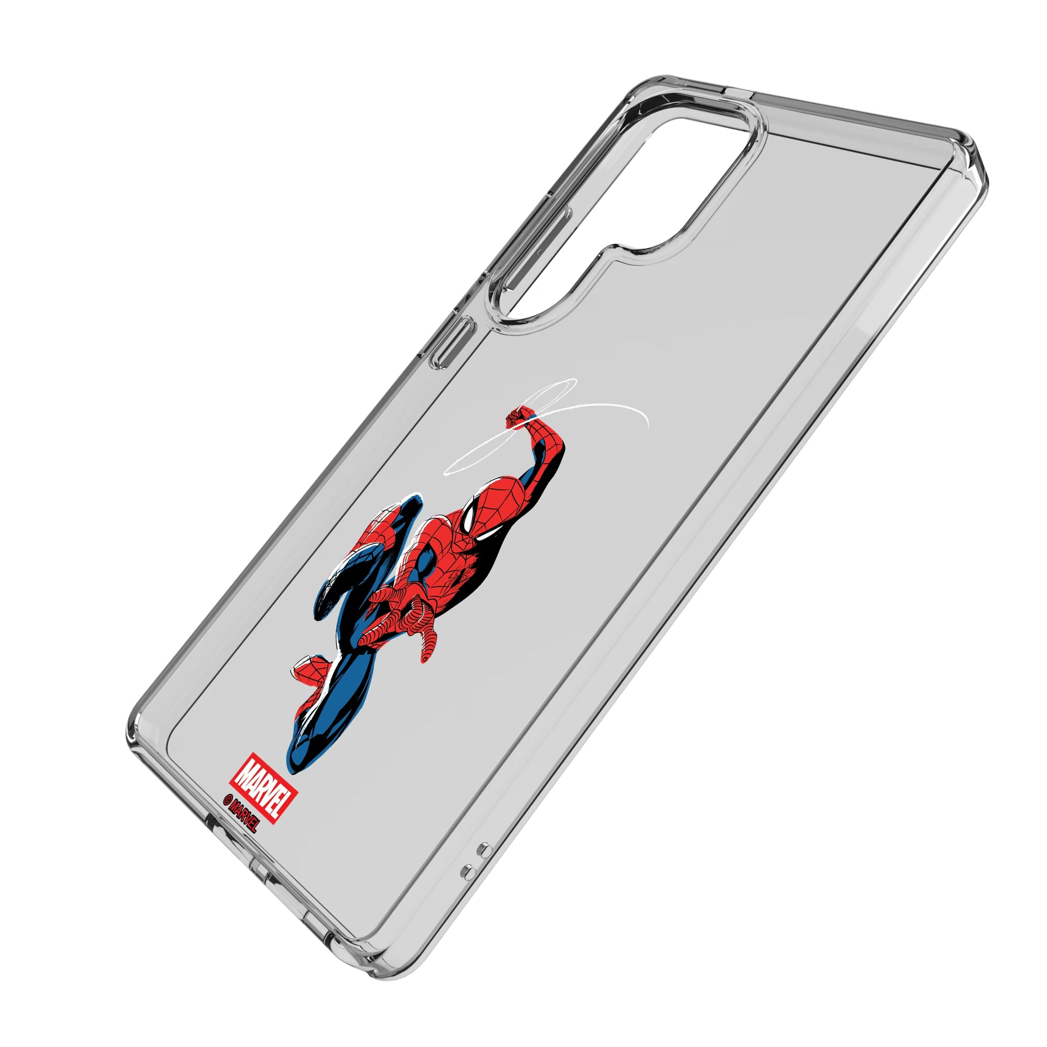 Marvel Spider-Man Badge Galaxy Clear Phone Case for Samsung Galaxy - Isometric View
