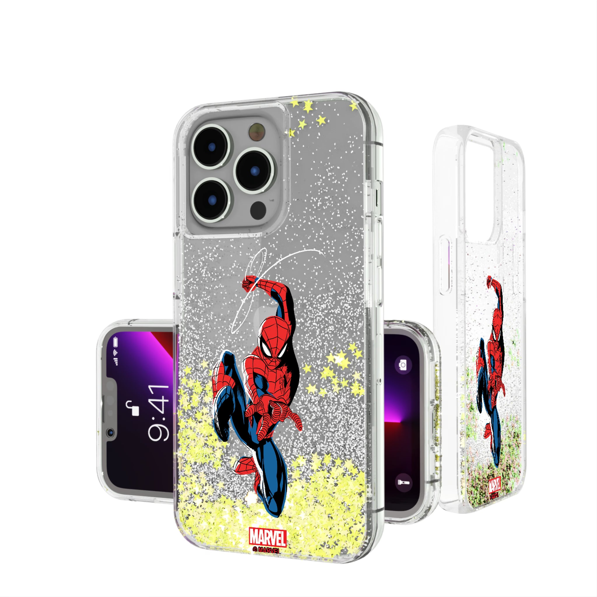 Marvel Spider-Man Badge iPhone Glitter Phone Case for Apple iPhone