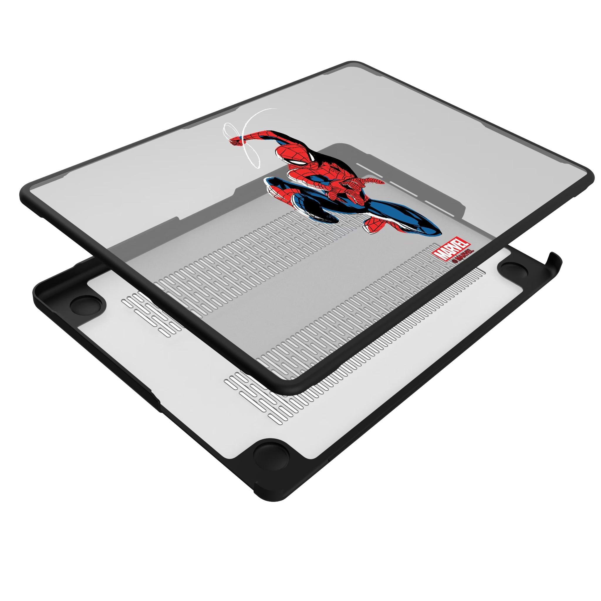 Marvel Spider-Man Badge MacBook Laptop Case for Apple MacBook - Isometric View#Device_MacBook Pro (14-inch, 2021) / MacBook Pro (14-inch, 2023) / MacBook Pro (14-inch, 2024)