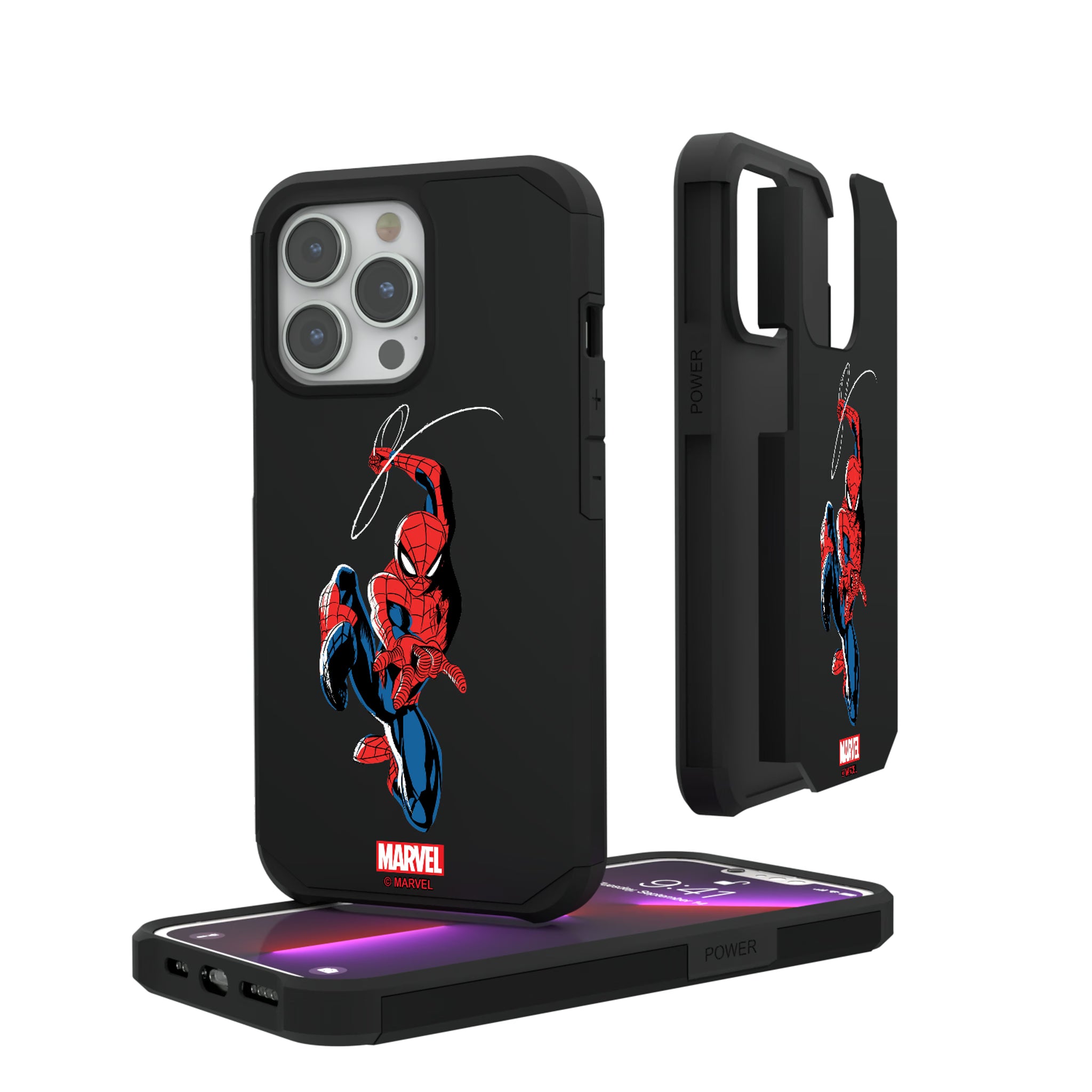 Marvel Spider-Man Badge iPhone Rugged Phone Case for Apple iPhone#Device_iPhone 13 Pro