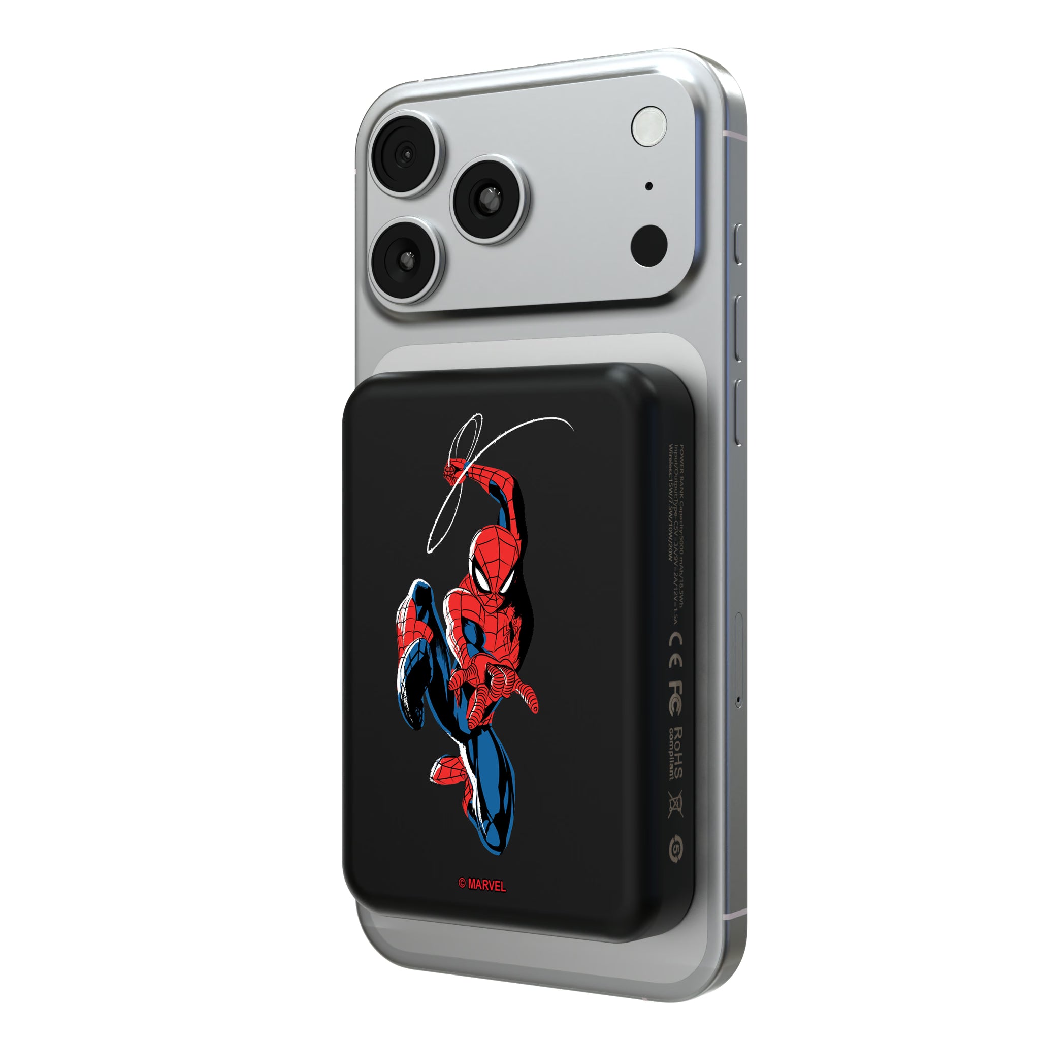 Marvel Spider-Man Badge Wireless Mag Power Bank