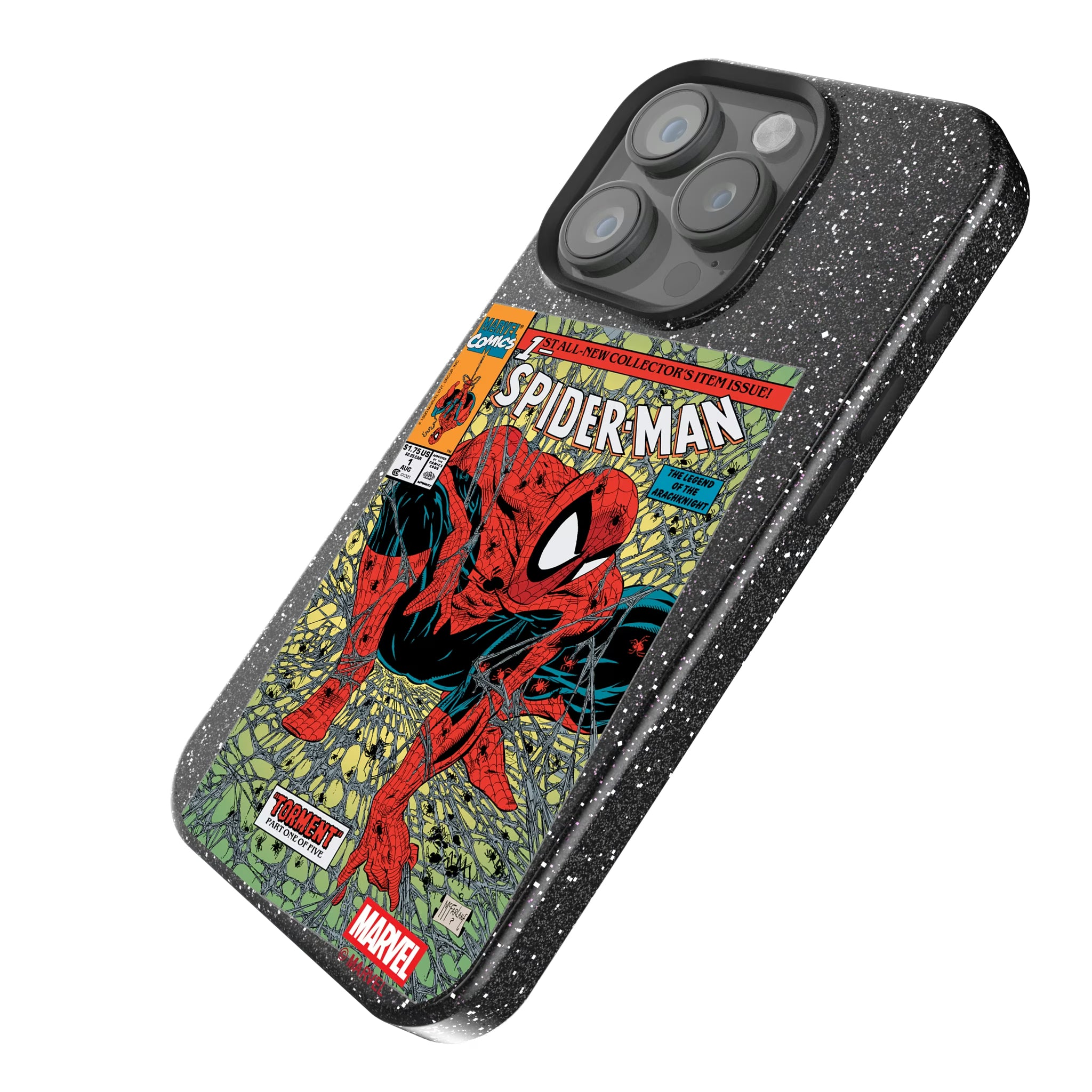 Marvel Spider-Man Classic Cover iPhone Bling Phone Case for Apple iPhone - Isometric View