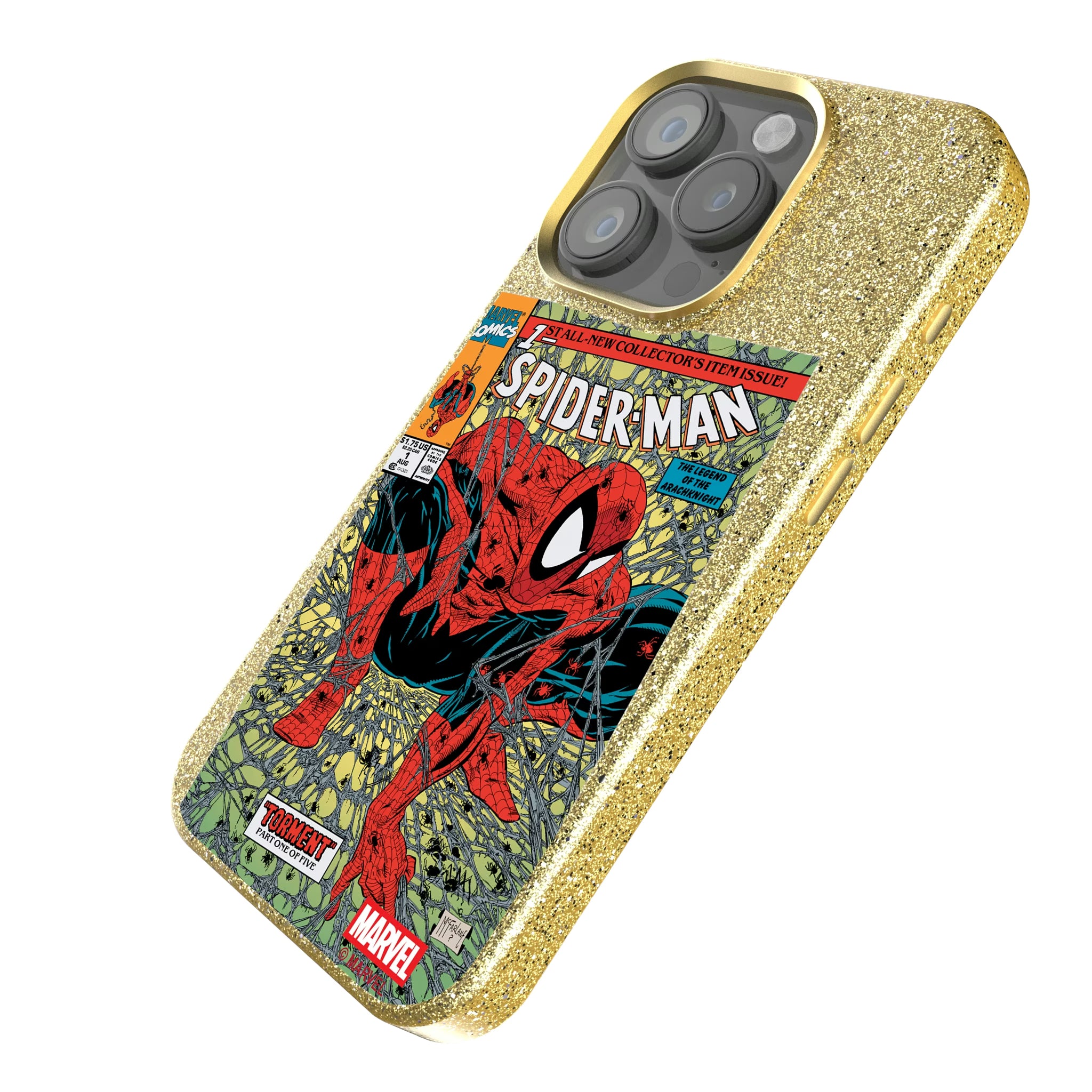 Marvel Spider-Man Classic Cover iPhone Bling Phone Case for Apple iPhone - Isometric View