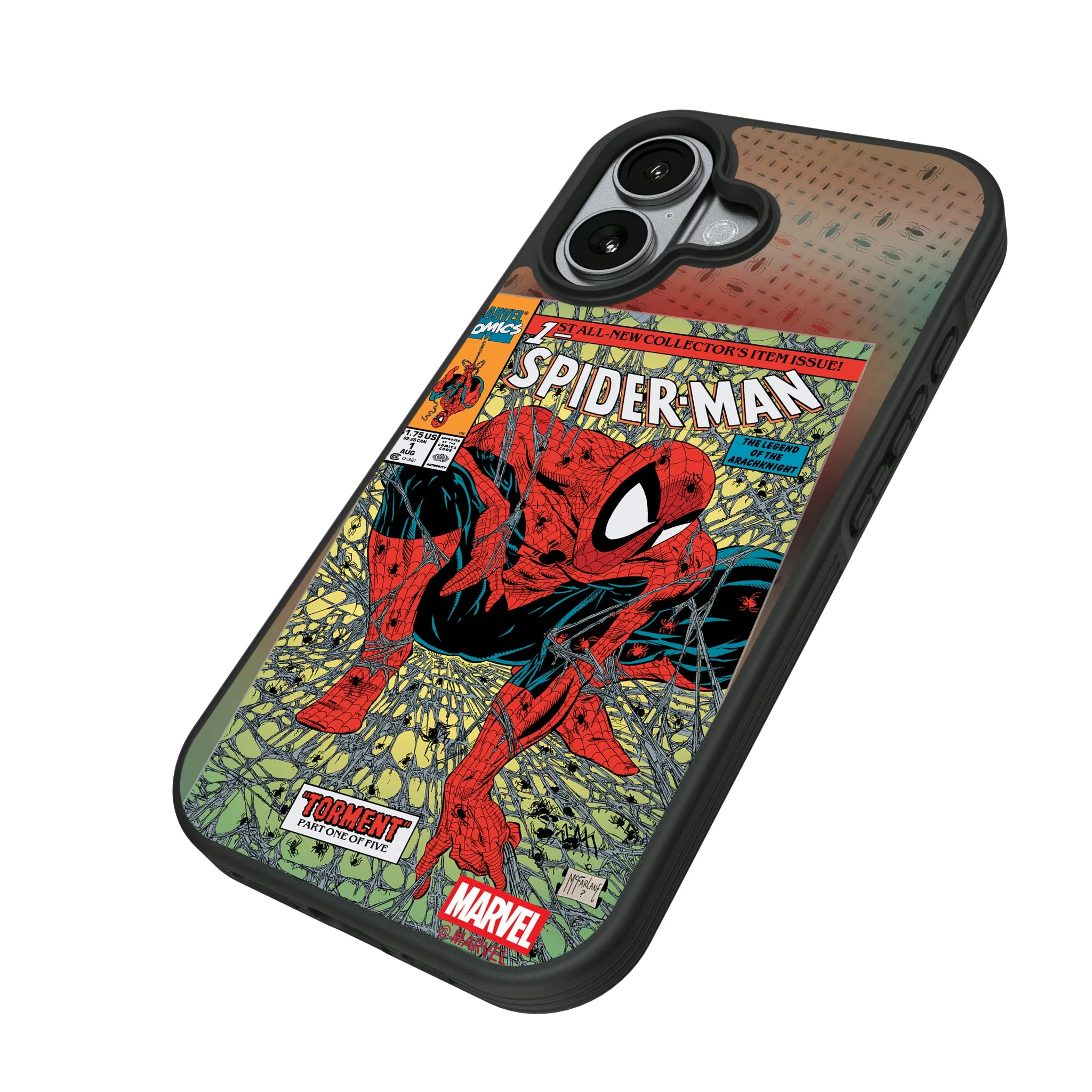 Marvel Spider-Man Classic Cover iPhone Bump Phone Case for Apple iPhone - Isometric View#Device_iPhone 17