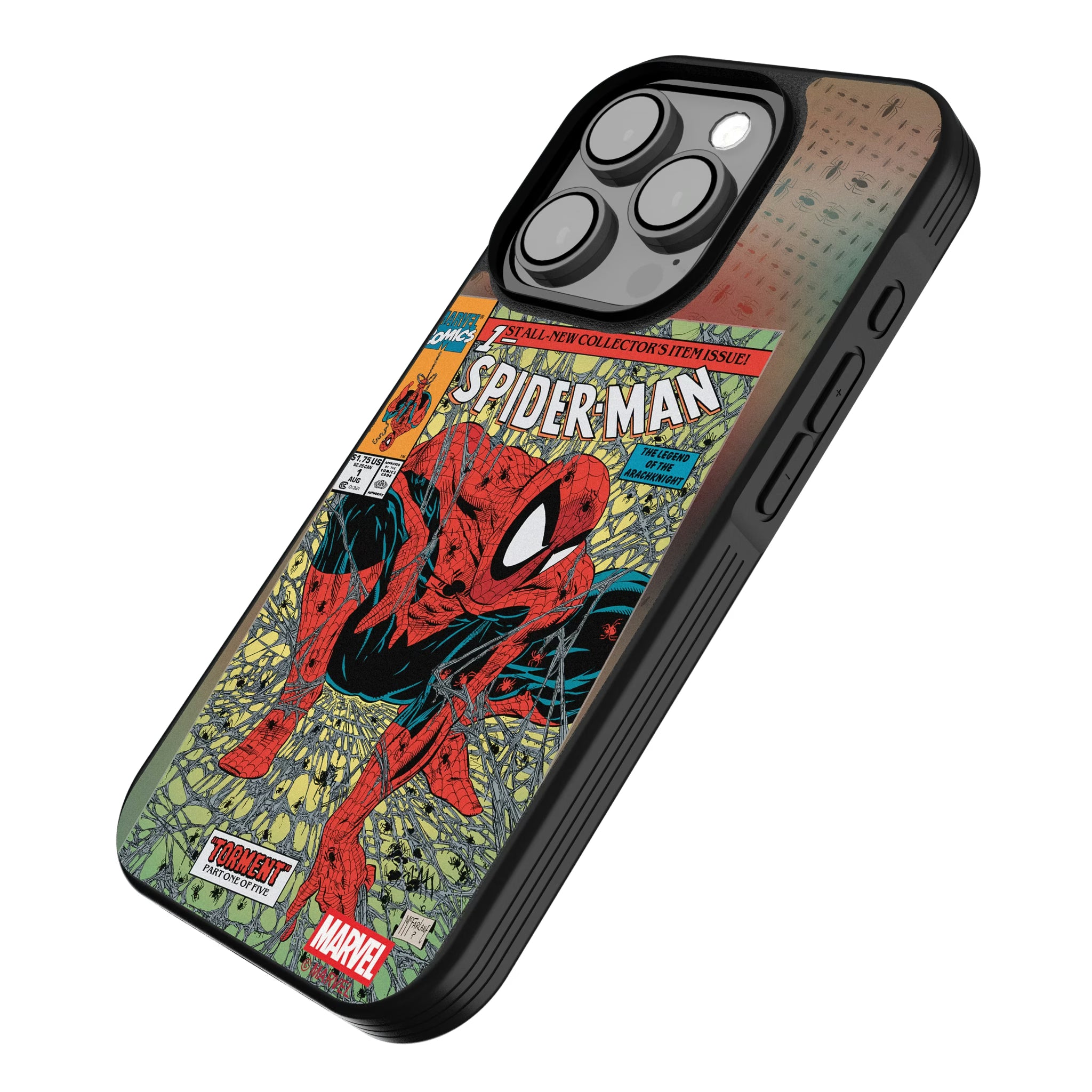 Marvel Spider-Man Classic Cover iPhone Bump Phone Case for Apple iPhone - Isometric View