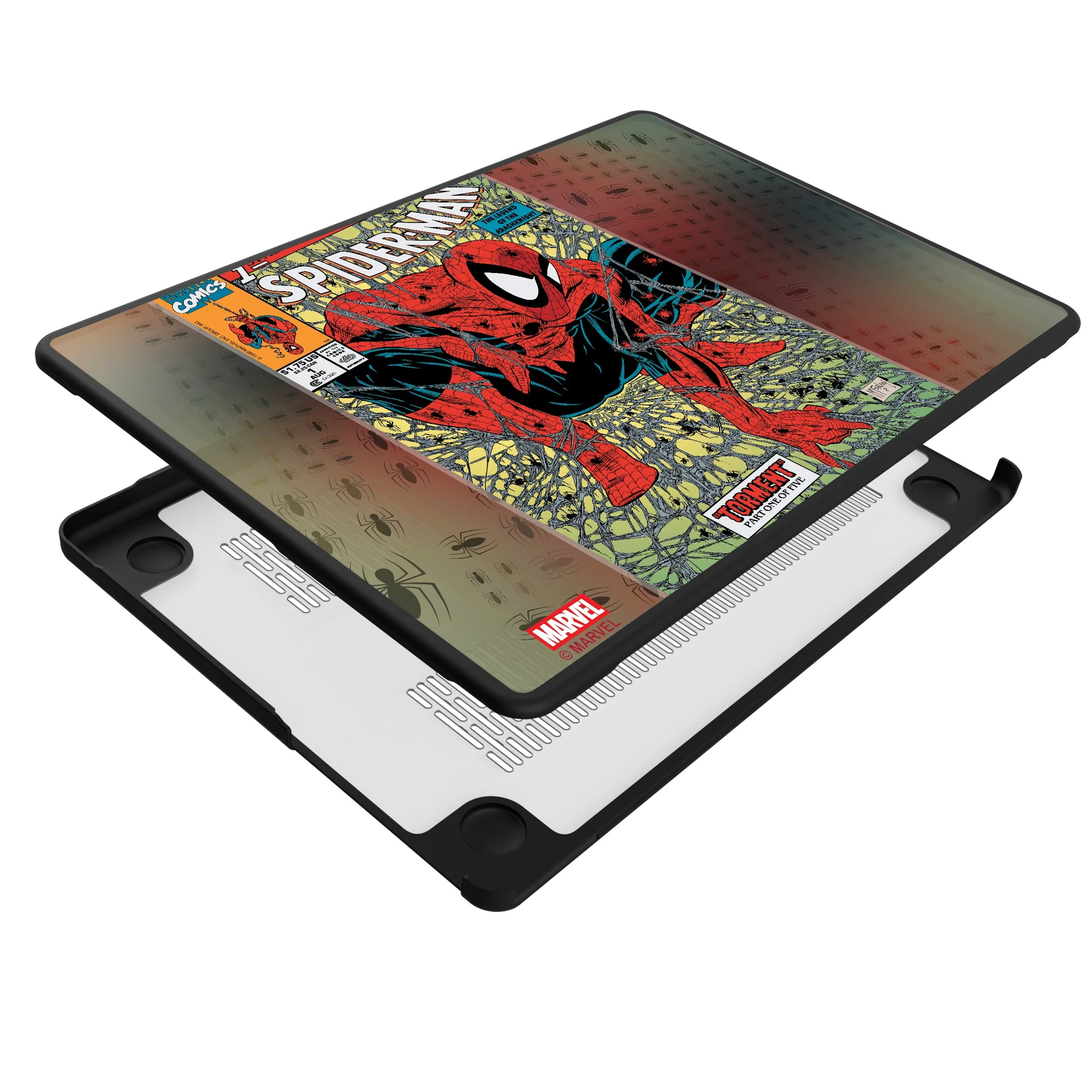 Marvel Spider-Man Classic Cover MacBook Laptop Case for Apple MacBook - Isometric View#Device_MacBook Pro (14-inch, 2021) / MacBook Pro (14-inch, 2023) / MacBook Pro (14-inch, 2024)
