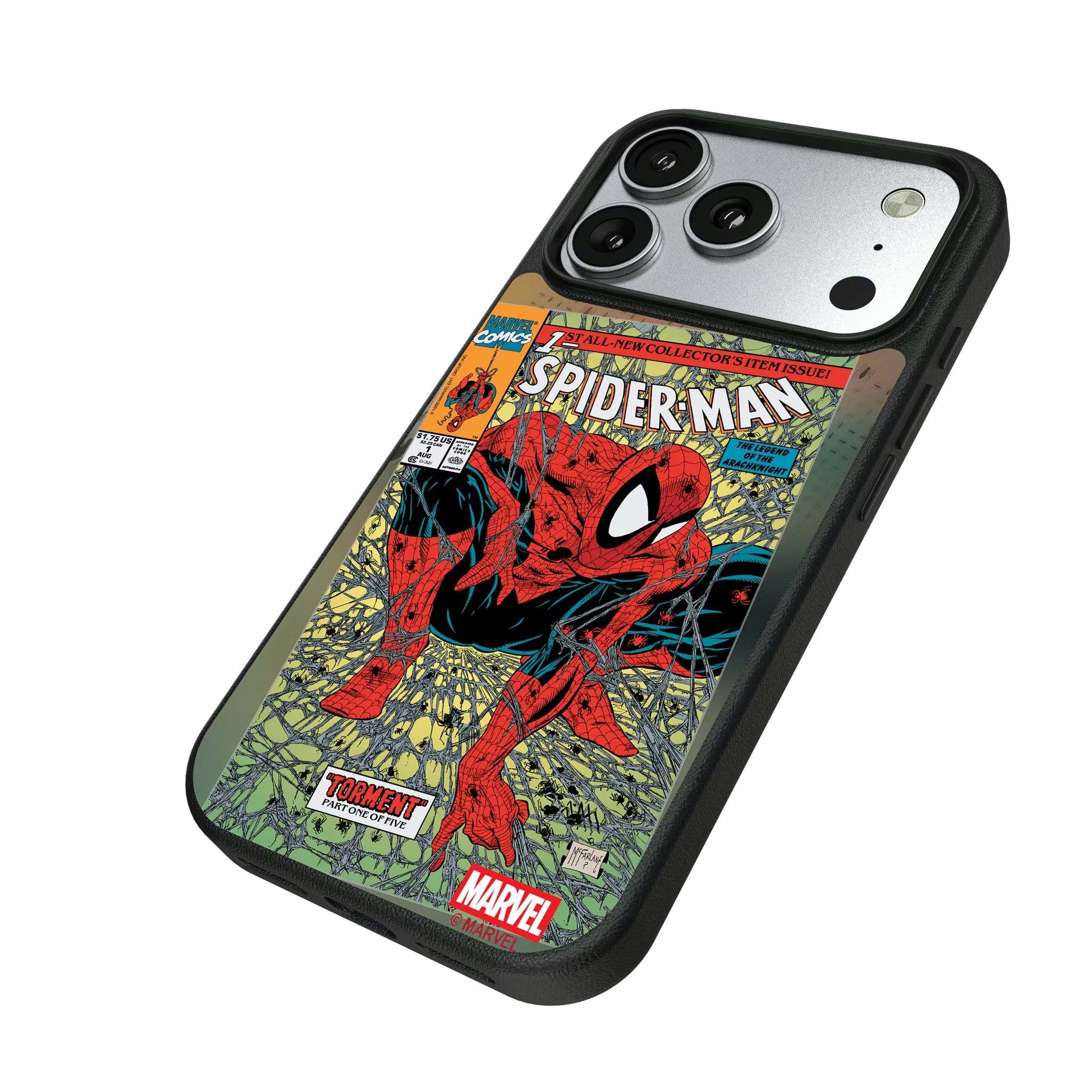 Marvel Spider-Man Classic Cover iPhone MagSafe Compatible Phone Case for Apple iPhone - Isometric View#Device_iPhone 17 Pro