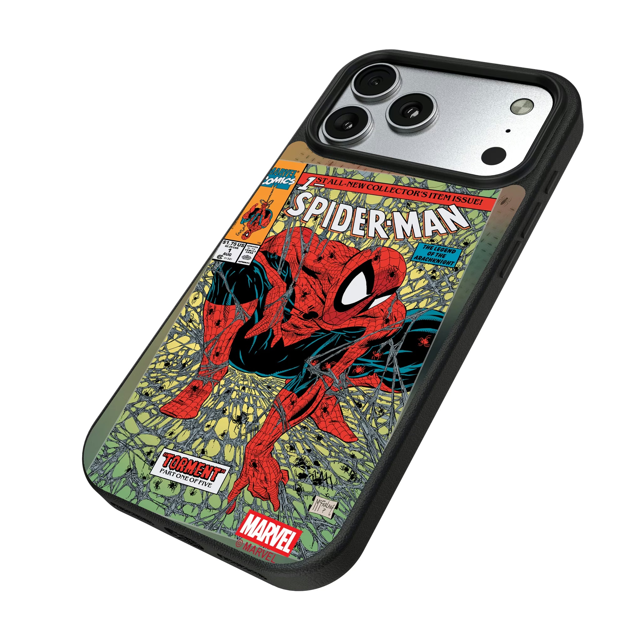Marvel Spider-Man Classic Cover iPhone MagSafe Compatible Phone Case for Apple iPhone - Isometric View#Device_iPhone 17 Pro Max