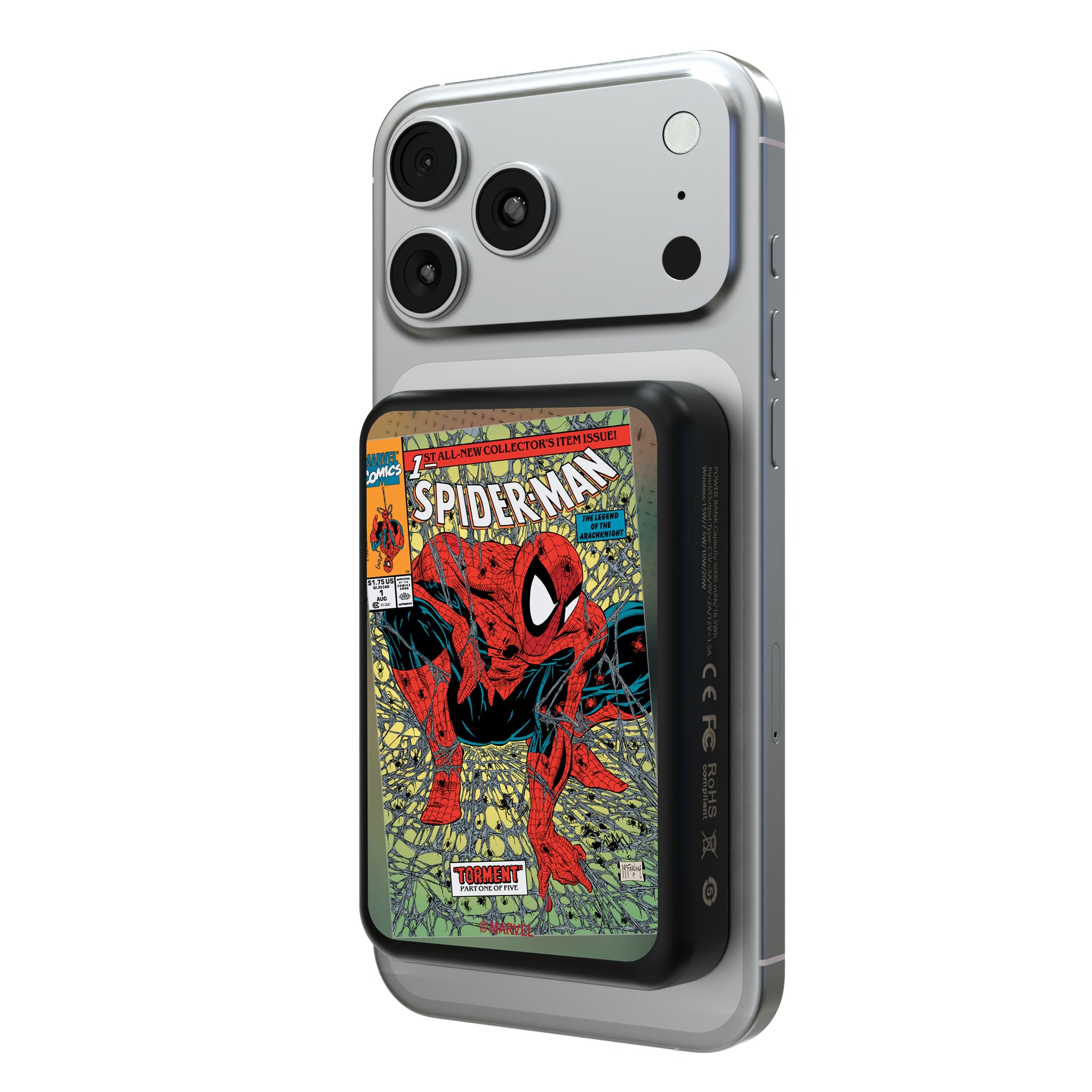 Marvel Spider-Man Classic Cover Wireless Mag Power Bank