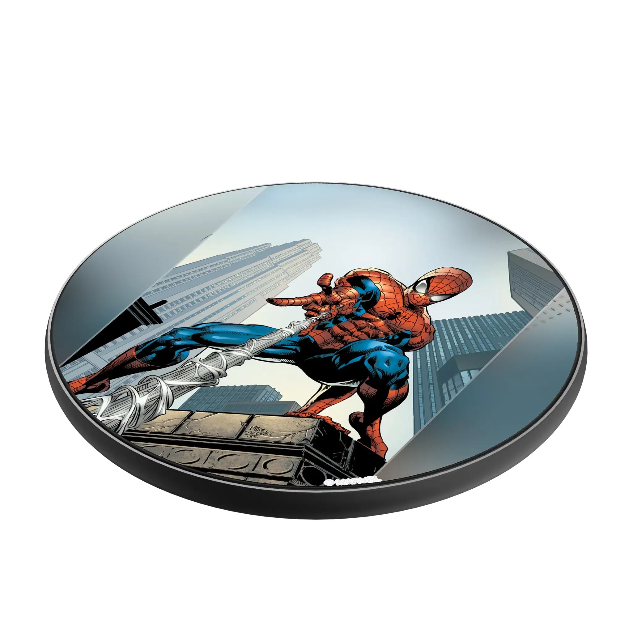 Marvel Spider-Man Cover Art 15-Watt Wireless Charger - Isometric View