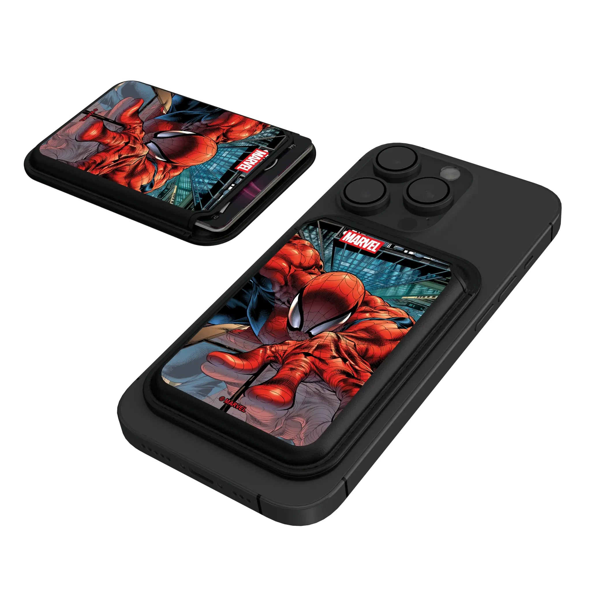 Marvel Spider-Man Cover Art Black Magnetic Credit Card Wallet
