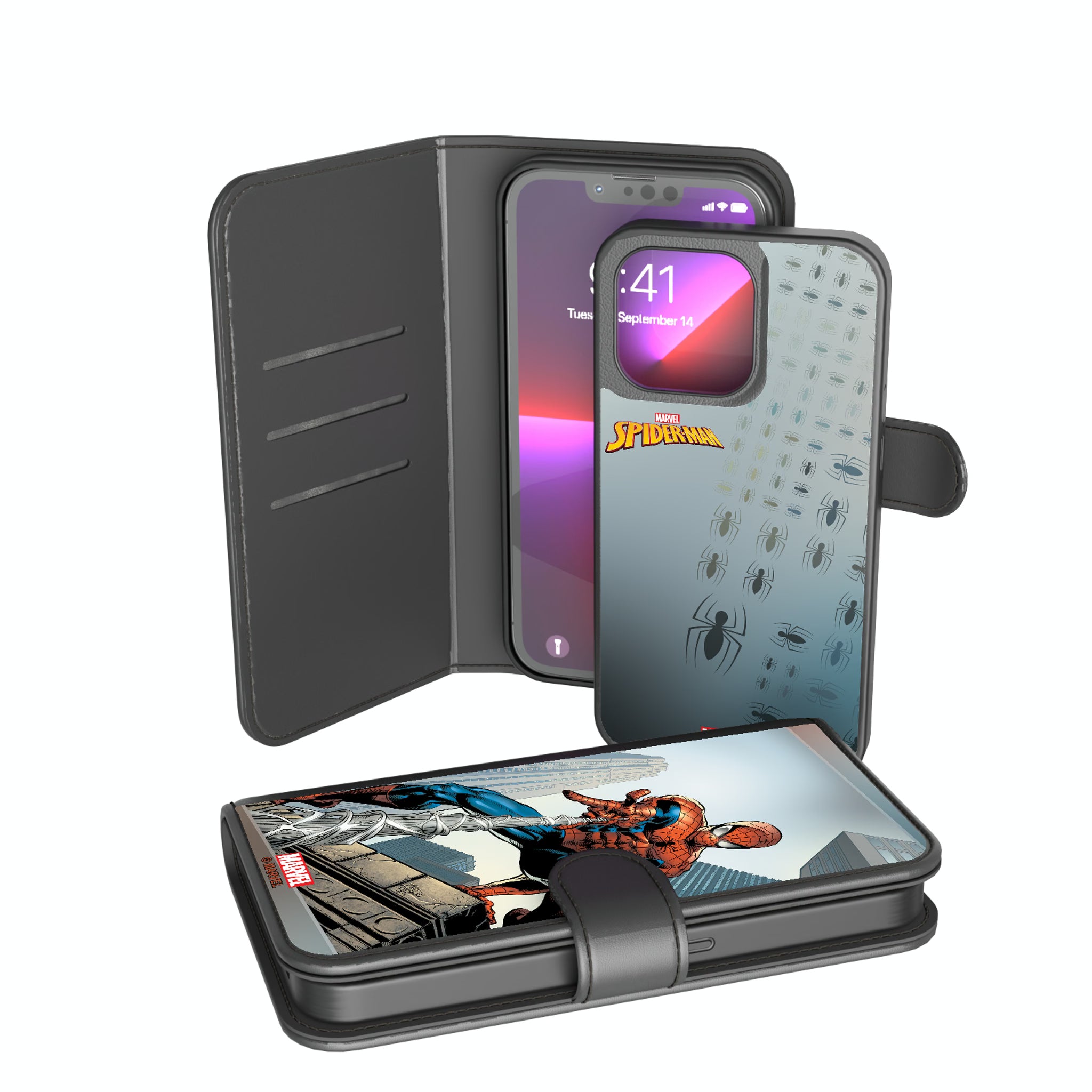 Marvel Spider-Man Cover Art iPhone Wallet Phone Case for Apple iPhone