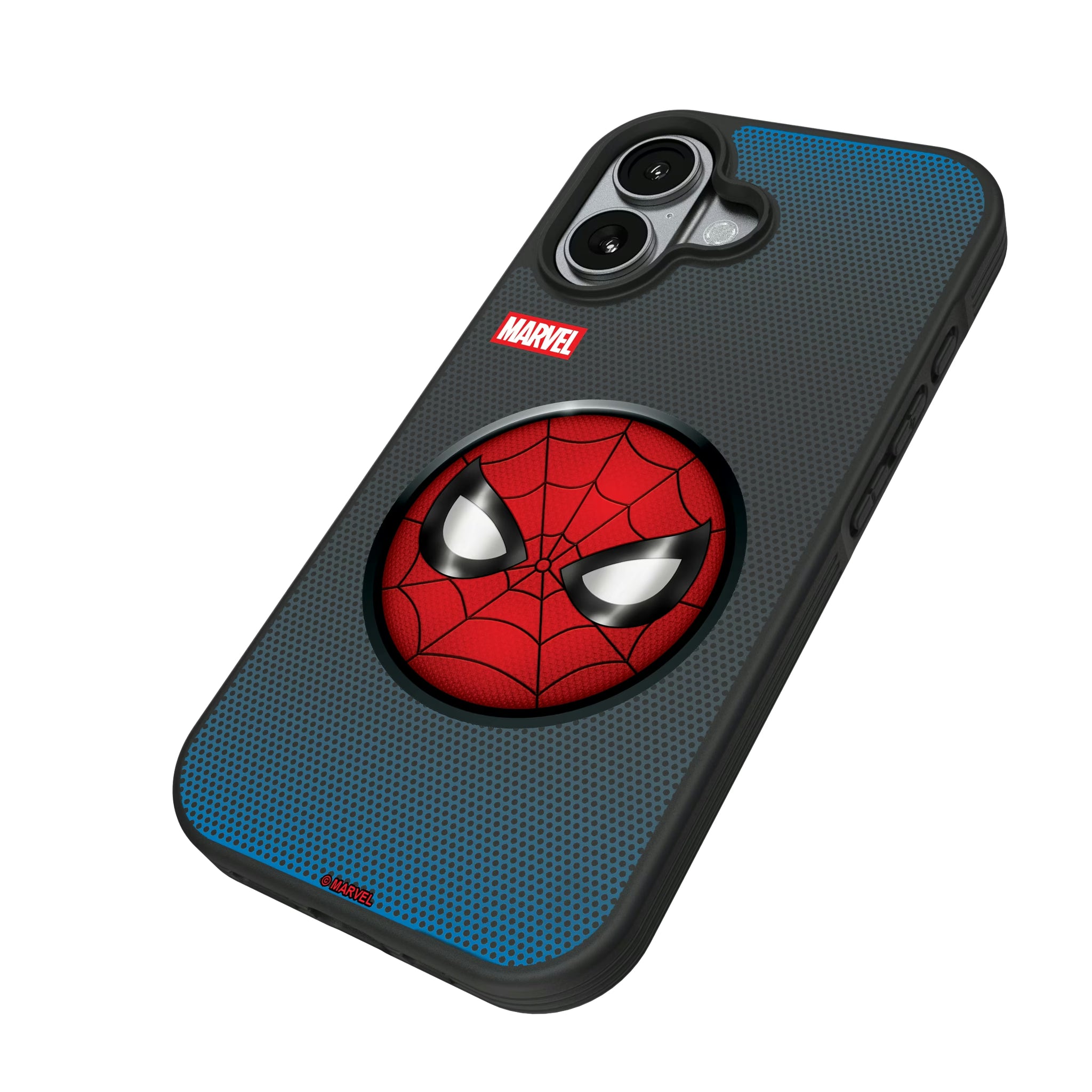 Marvel Spider-Man Grid iPhone Bump Phone Case for Apple iPhone - Isometric View#Device_iPhone 17