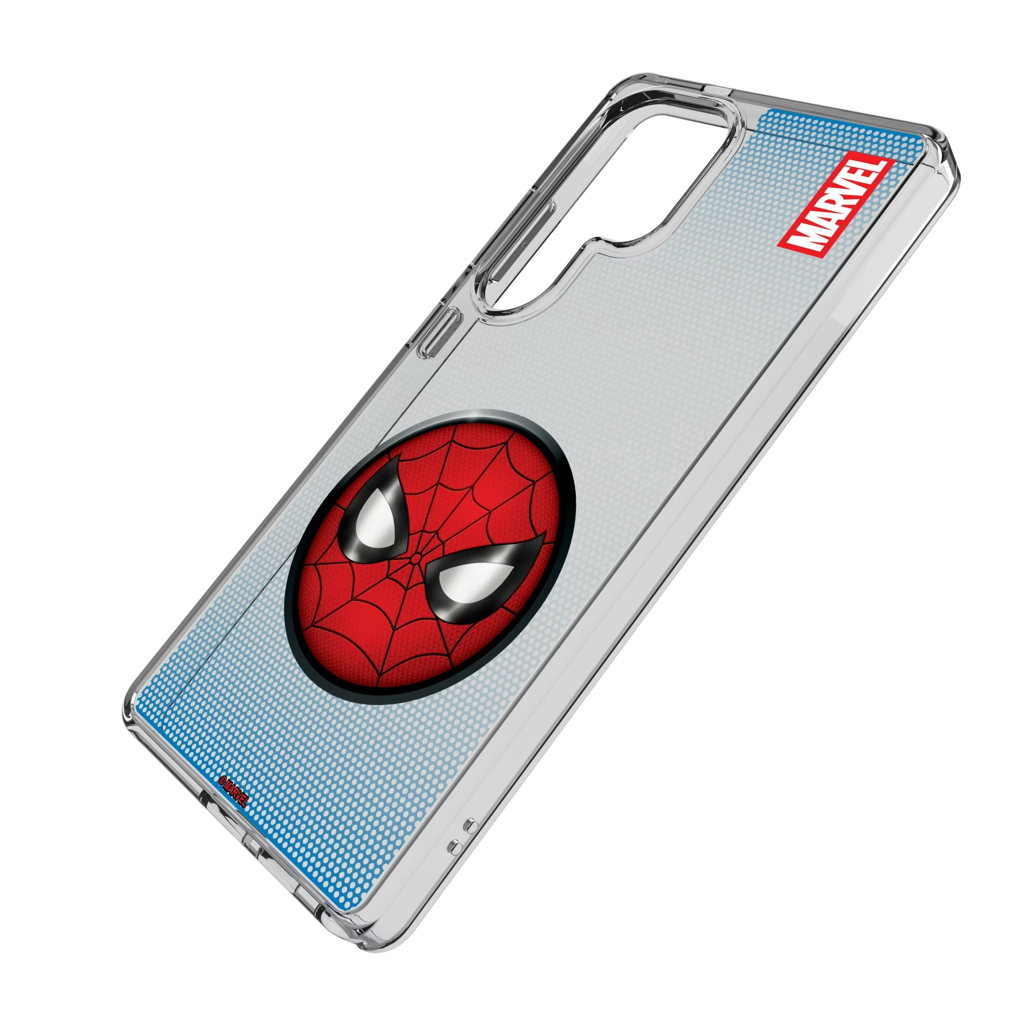 Marvel Spider-Man Grid Galaxy Clear Phone Case for Samsung Galaxy - Isometric View