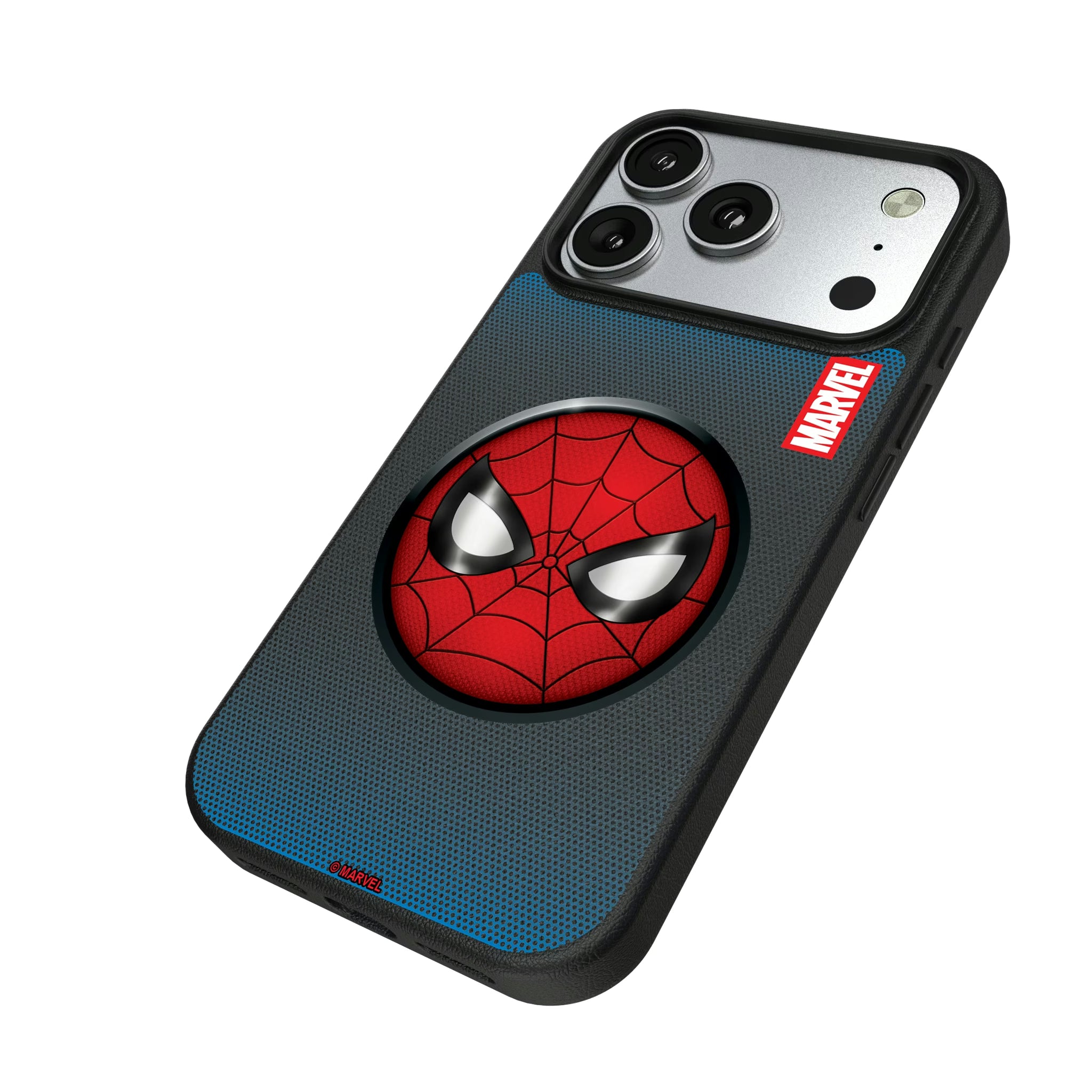 Marvel Spider-Man Grid iPhone MagSafe Compatible Phone Case for Apple iPhone - Isometric View#Device_iPhone 17 Pro