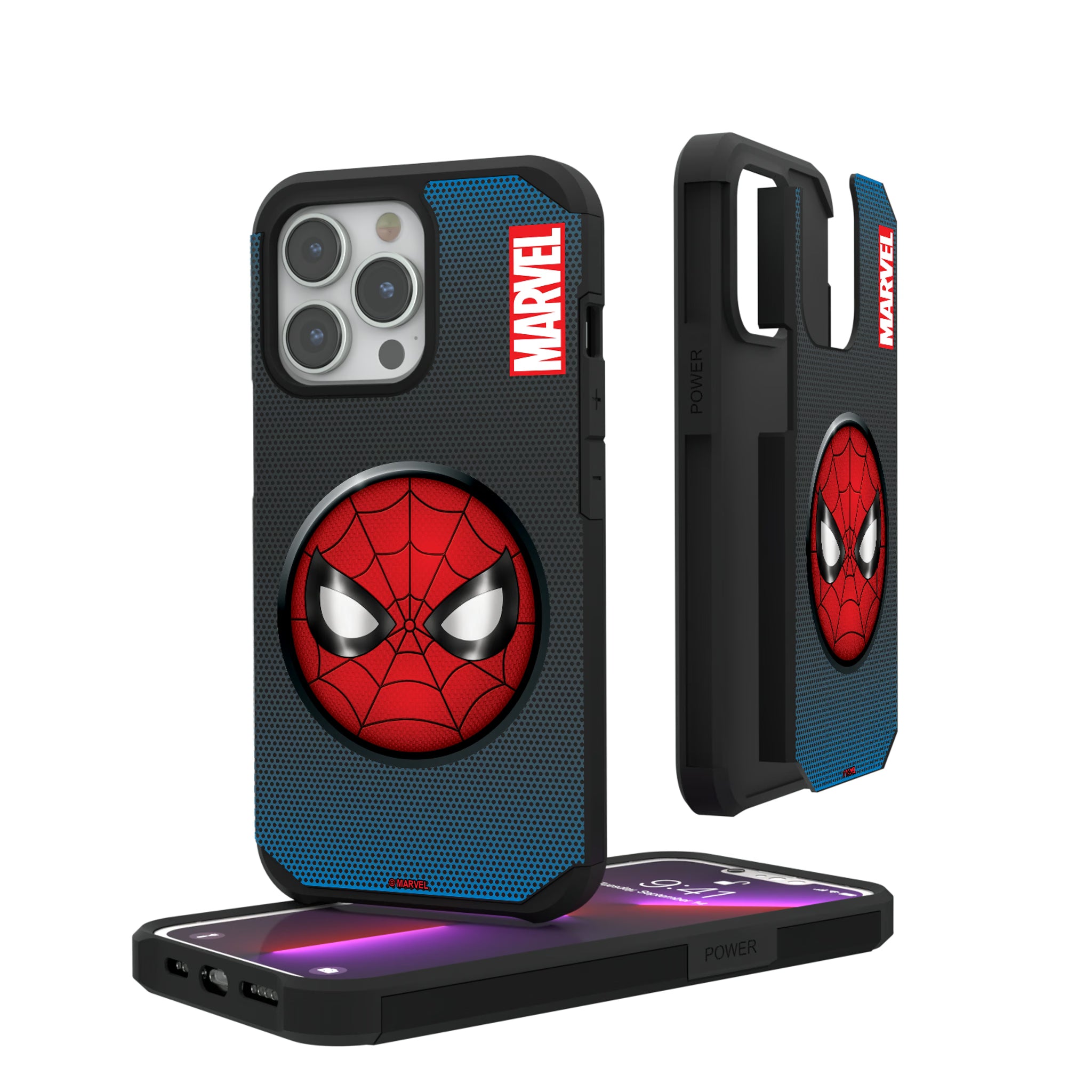 Marvel Spider-Man Grid iPhone Rugged Phone Case for Apple iPhone#Device_iPhone 13 Pro