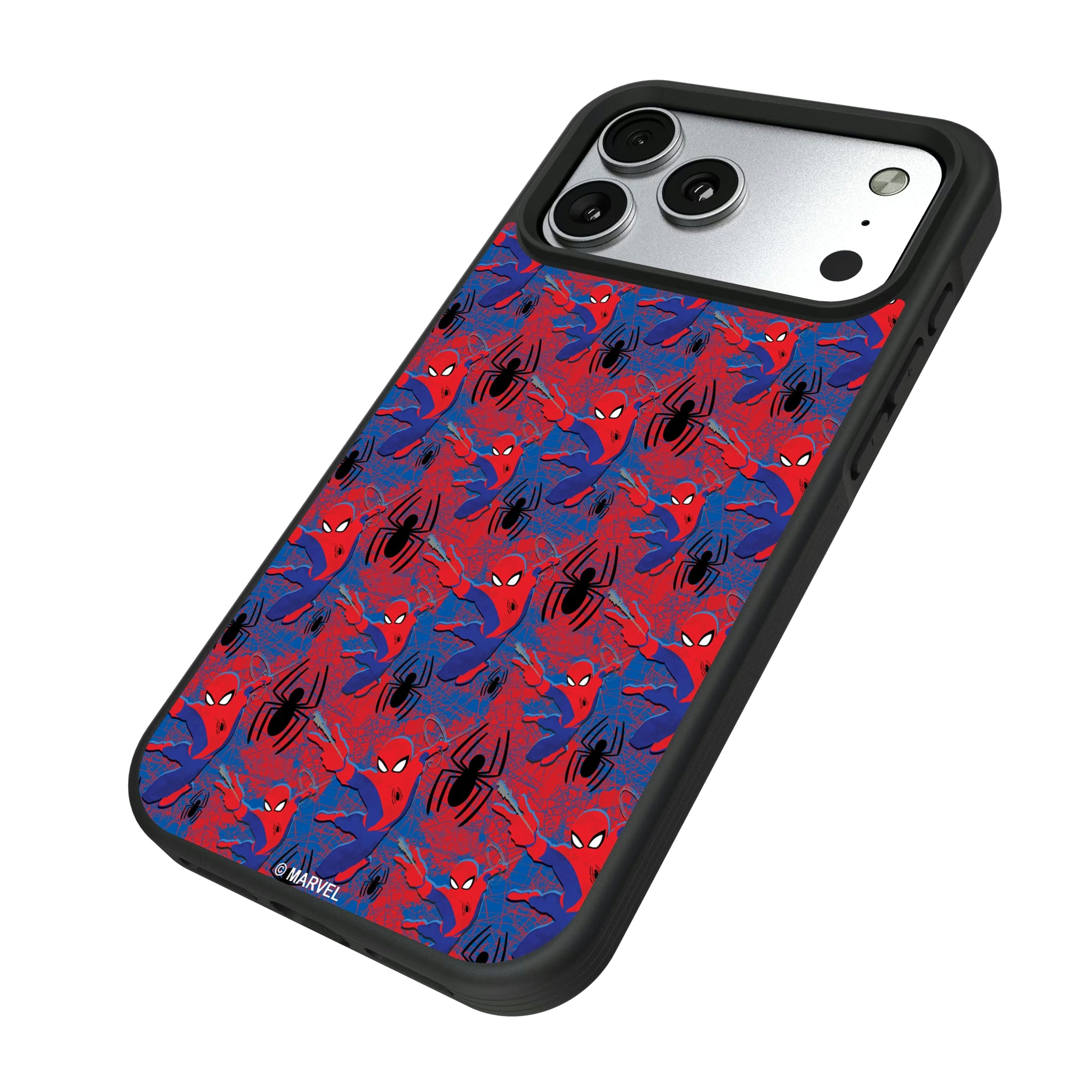 Marvel Spider-Man Pattern iPhone Bump Phone Case for Apple iPhone - Isometric View#Device_iPhone 17 Pro Max