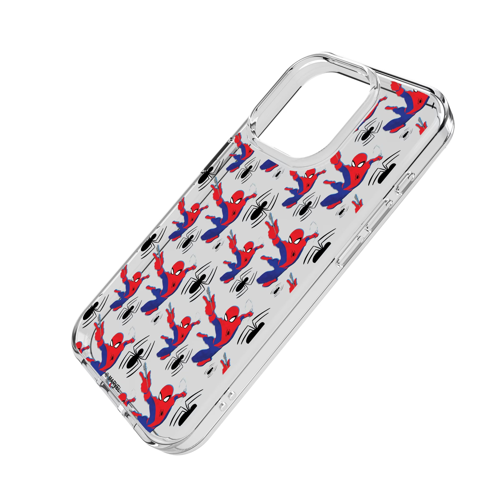 Marvel Spider-Man Pattern iPhone Clear Phone Case for Apple iPhone - Isometric View