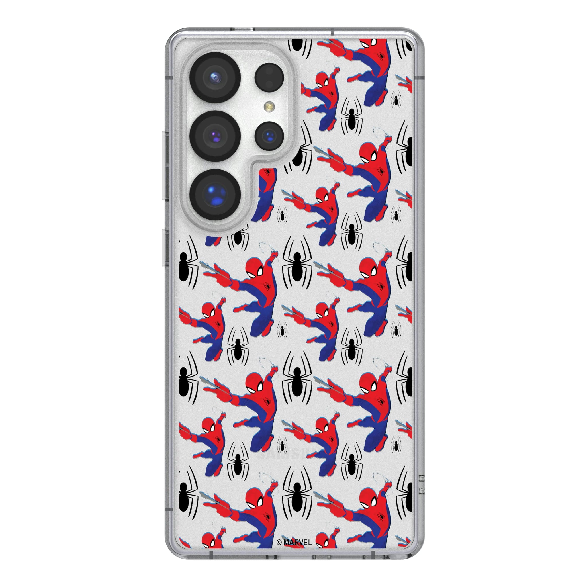 Marvel Spider-Man Pattern Galaxy Clear Phone Case for Samsung Galaxy