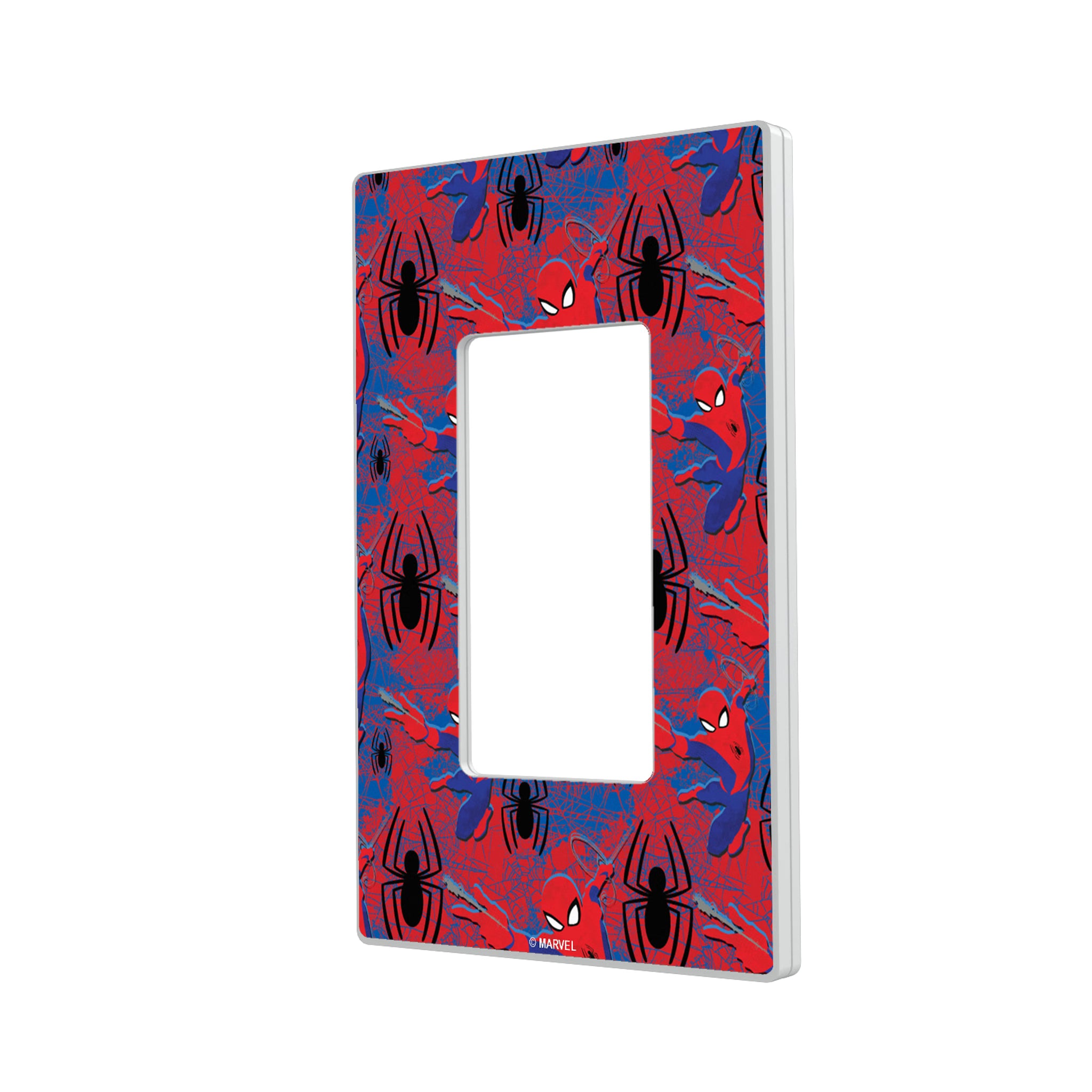Marvel Spider-Man Pattern Hidden-Screw Light Switch Plate#Style_Single Rocker