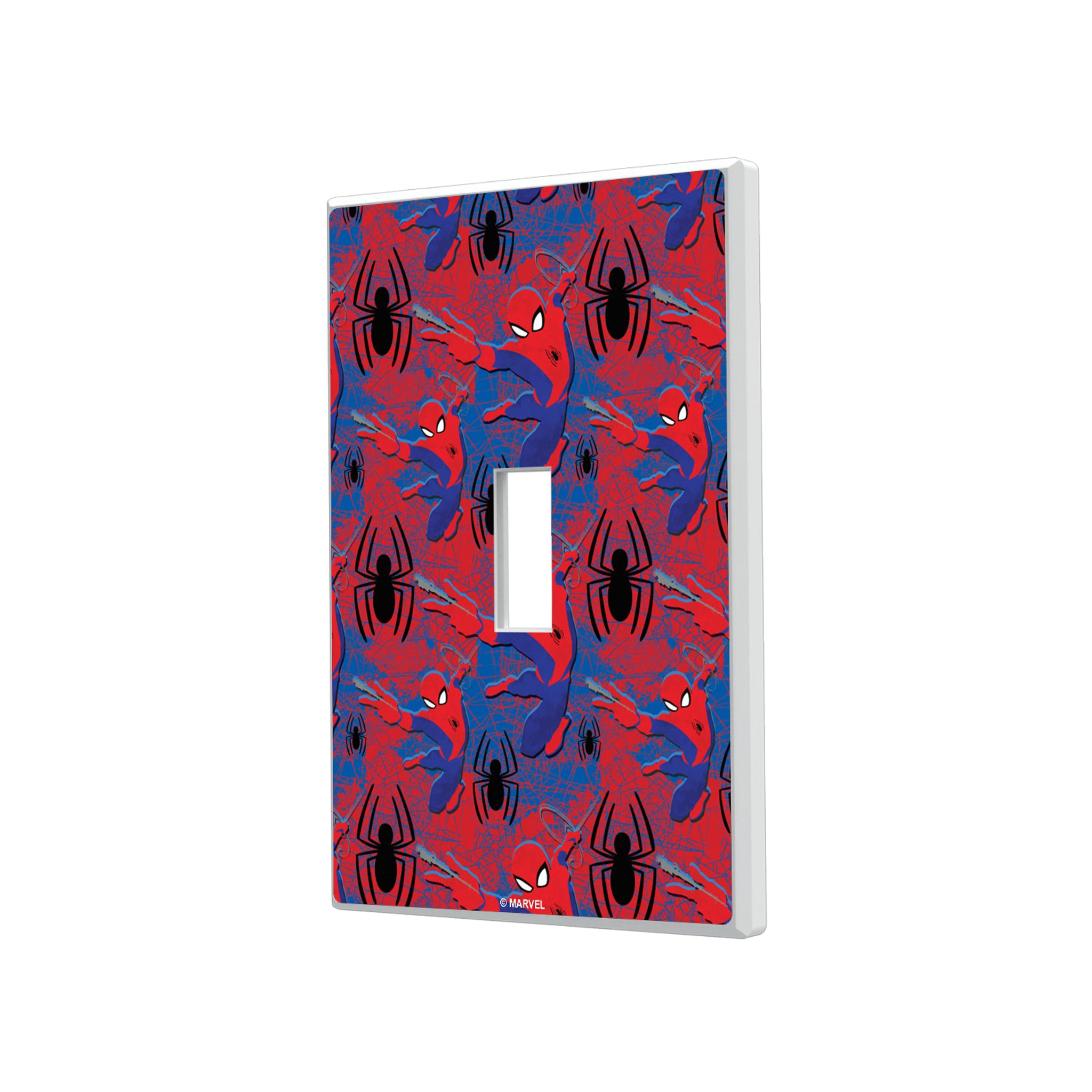 Marvel Spider-Man Pattern Hidden-Screw Light Switch Plate#Style_Single Toggle