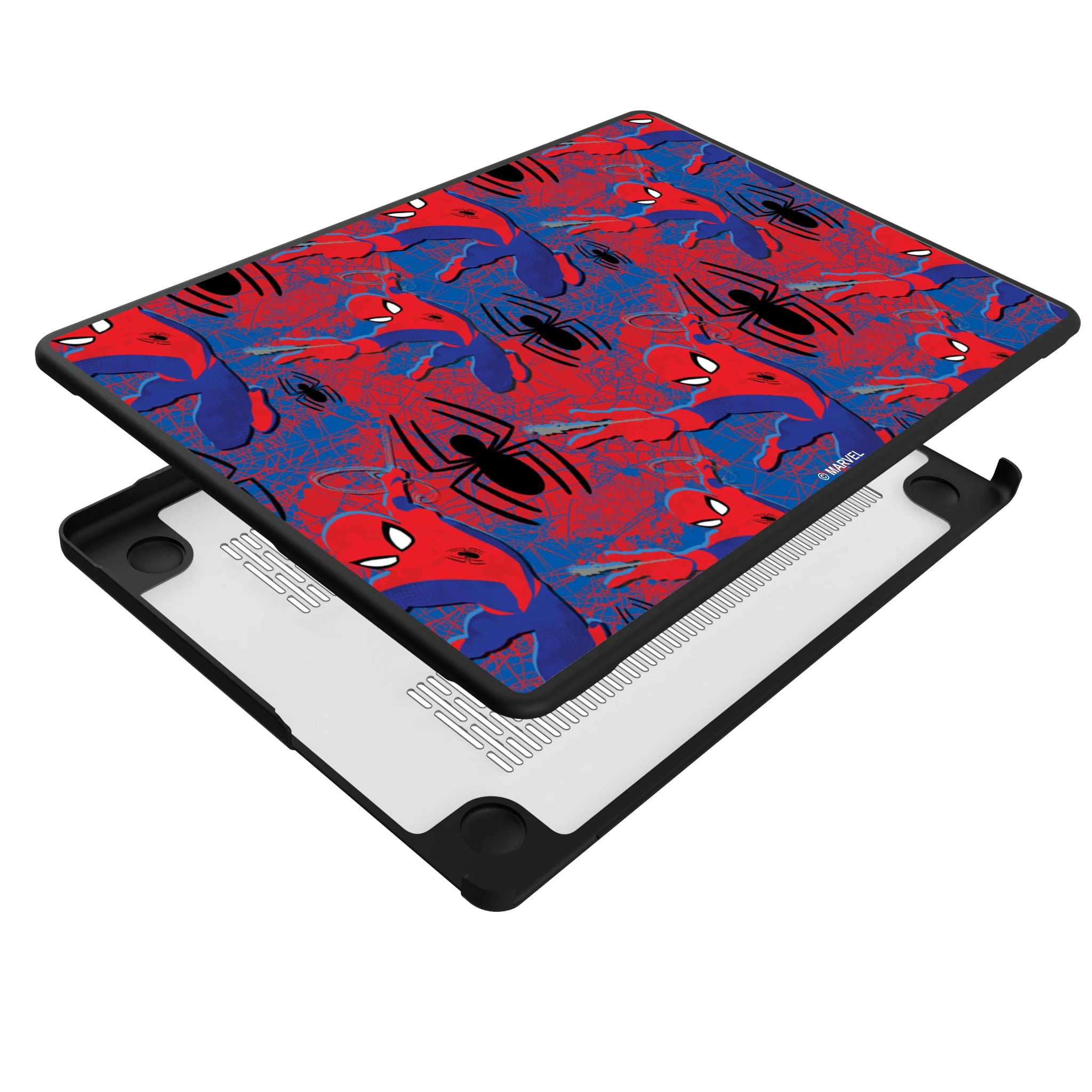 Marvel Spider-Man Pattern MacBook Laptop Case for Apple MacBook - Isometric View#Device_MacBook Pro (14-inch, 2021) / MacBook Pro (14-inch, 2023) / MacBook Pro (14-inch, 2024)