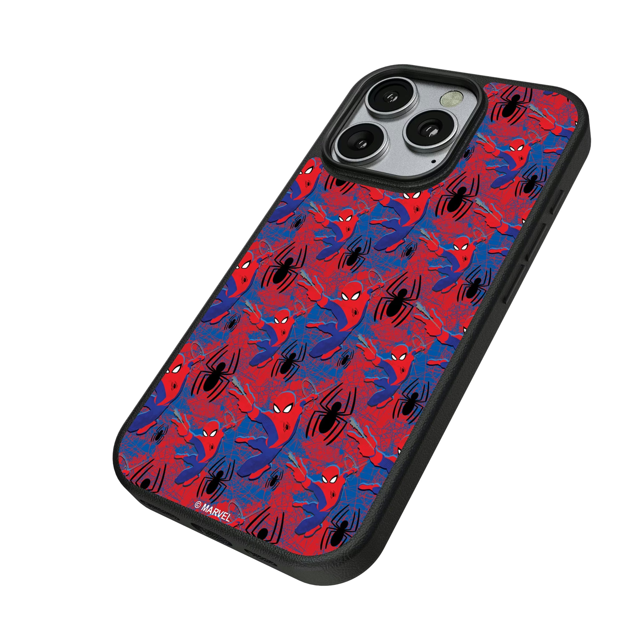 Marvel Spider-Man Pattern iPhone MagSafe Compatible Phone Case for Apple iPhone - Isometric View