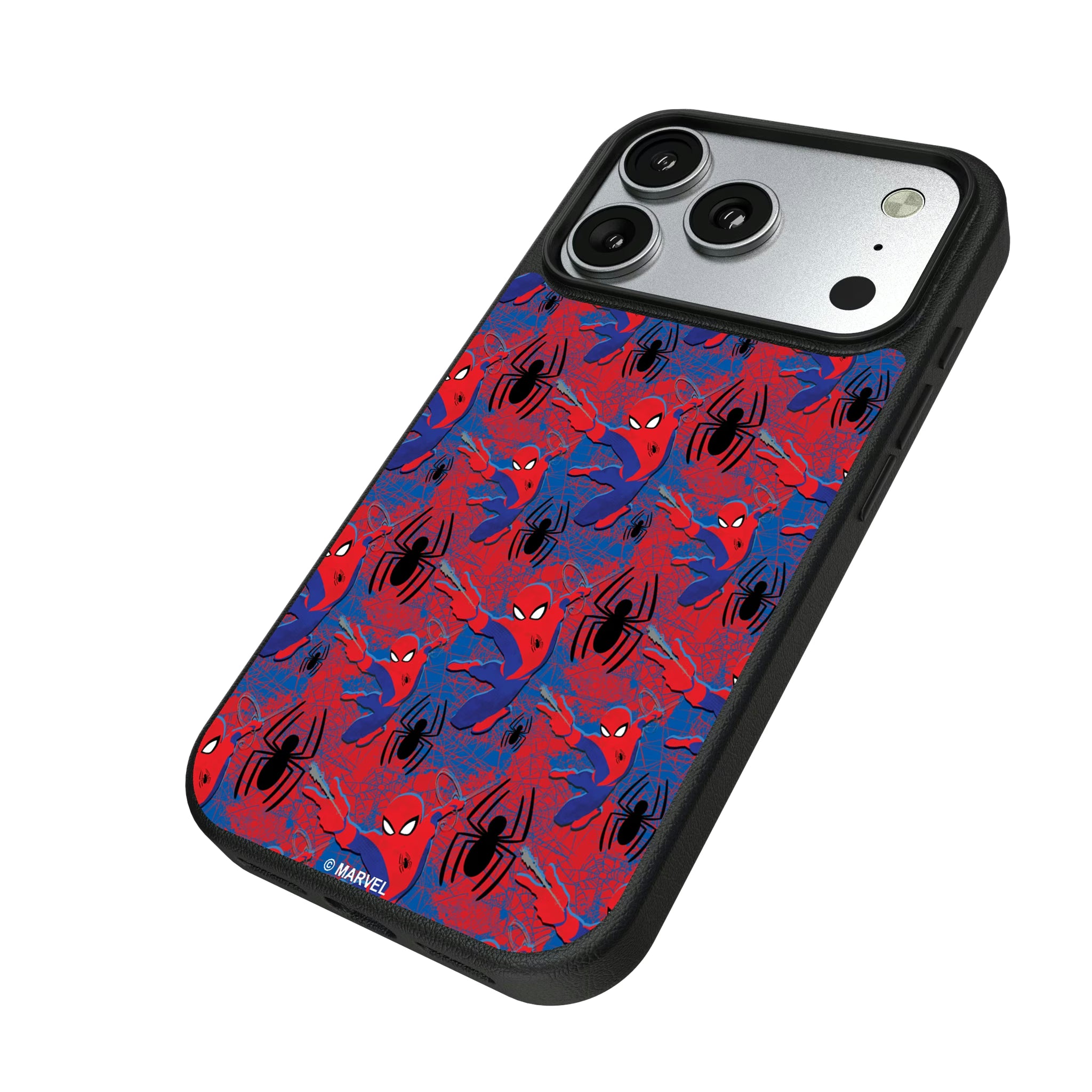 Marvel Spider-Man Pattern iPhone MagSafe Compatible Phone Case for Apple iPhone - Isometric View#Device_iPhone 17 Pro