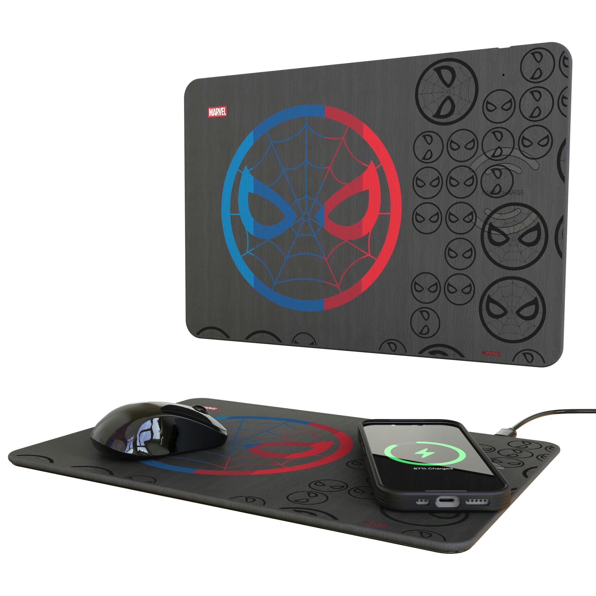 Marvel Spider-Man Sigil 15-Watt Wireless Charger and Mouse Pad