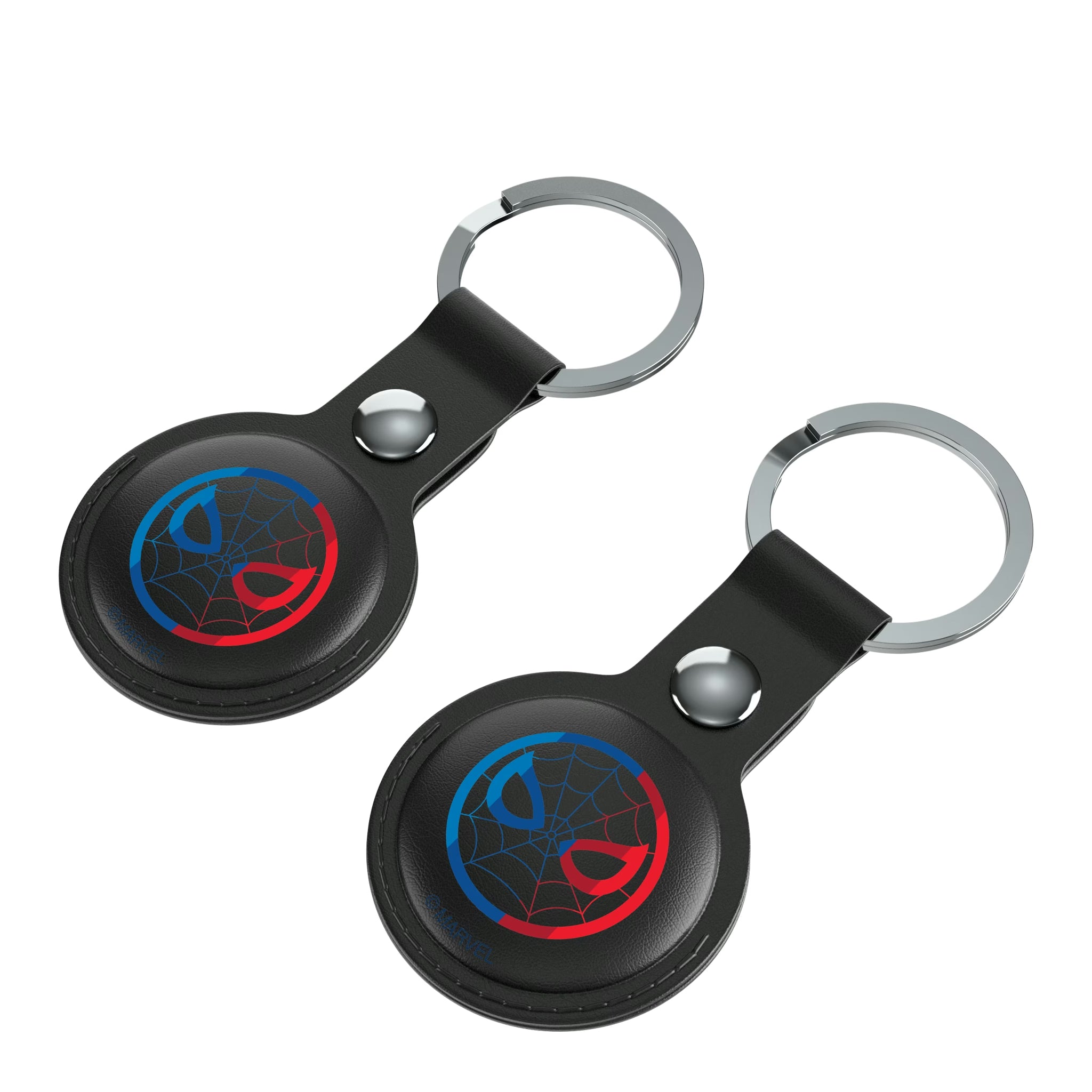 Marvel Spider-Man Sigil AirTag Black Airtag Holder 2-Pack - Isometric View