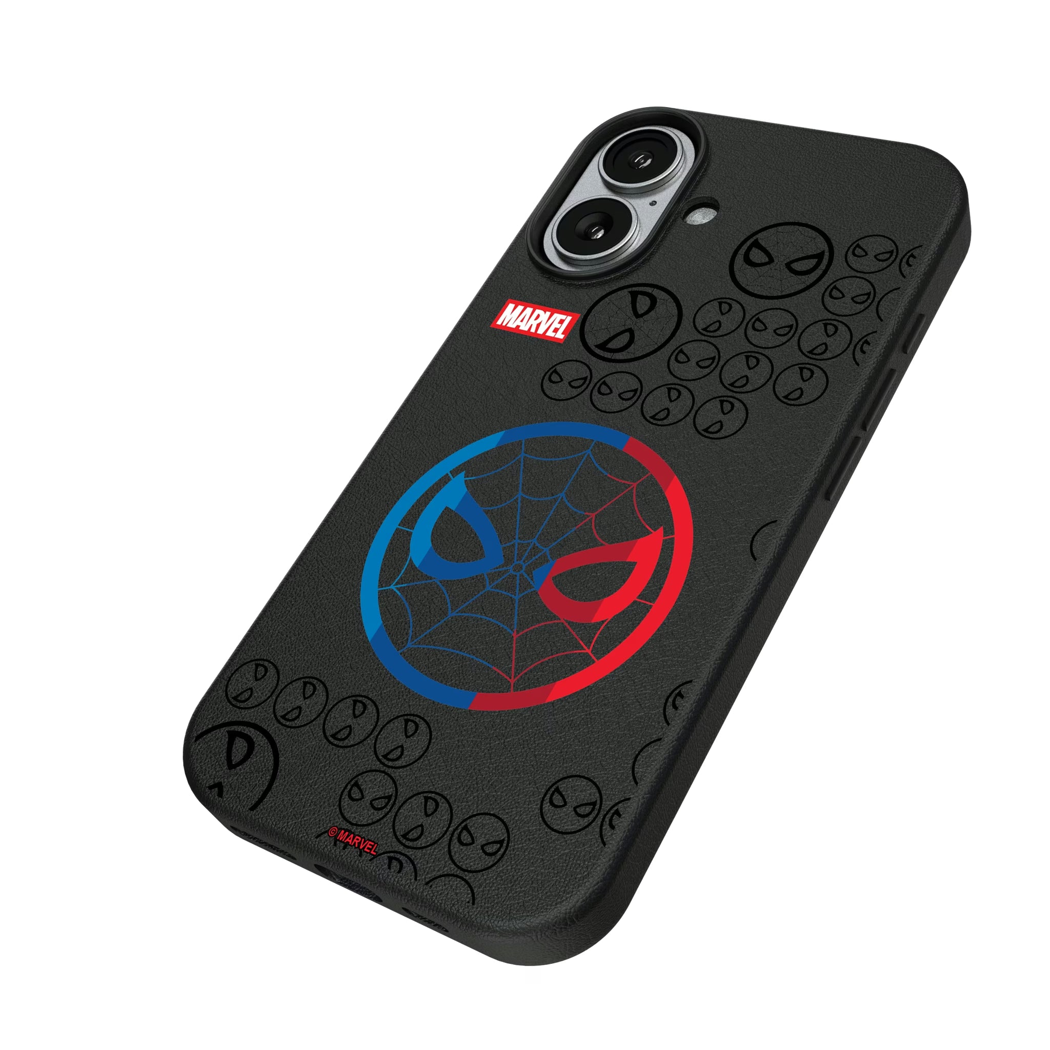 Marvel Spider-Man Sigil iPhone MagSafe Compatible Phone Case for Apple iPhone - Isometric View#Device_iPhone 17