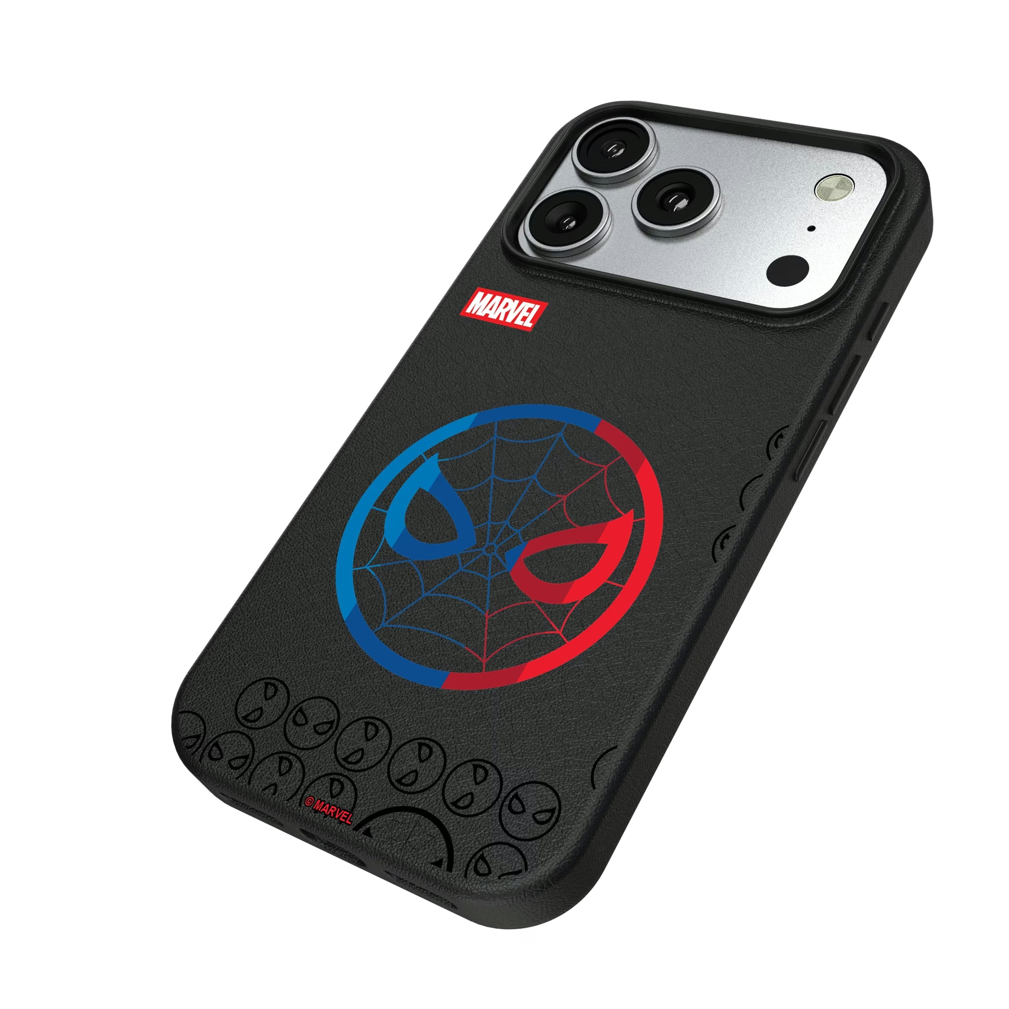 Marvel Spider-Man Sigil iPhone MagSafe Compatible Phone Case for Apple iPhone - Isometric View#Device_iPhone 17 Pro