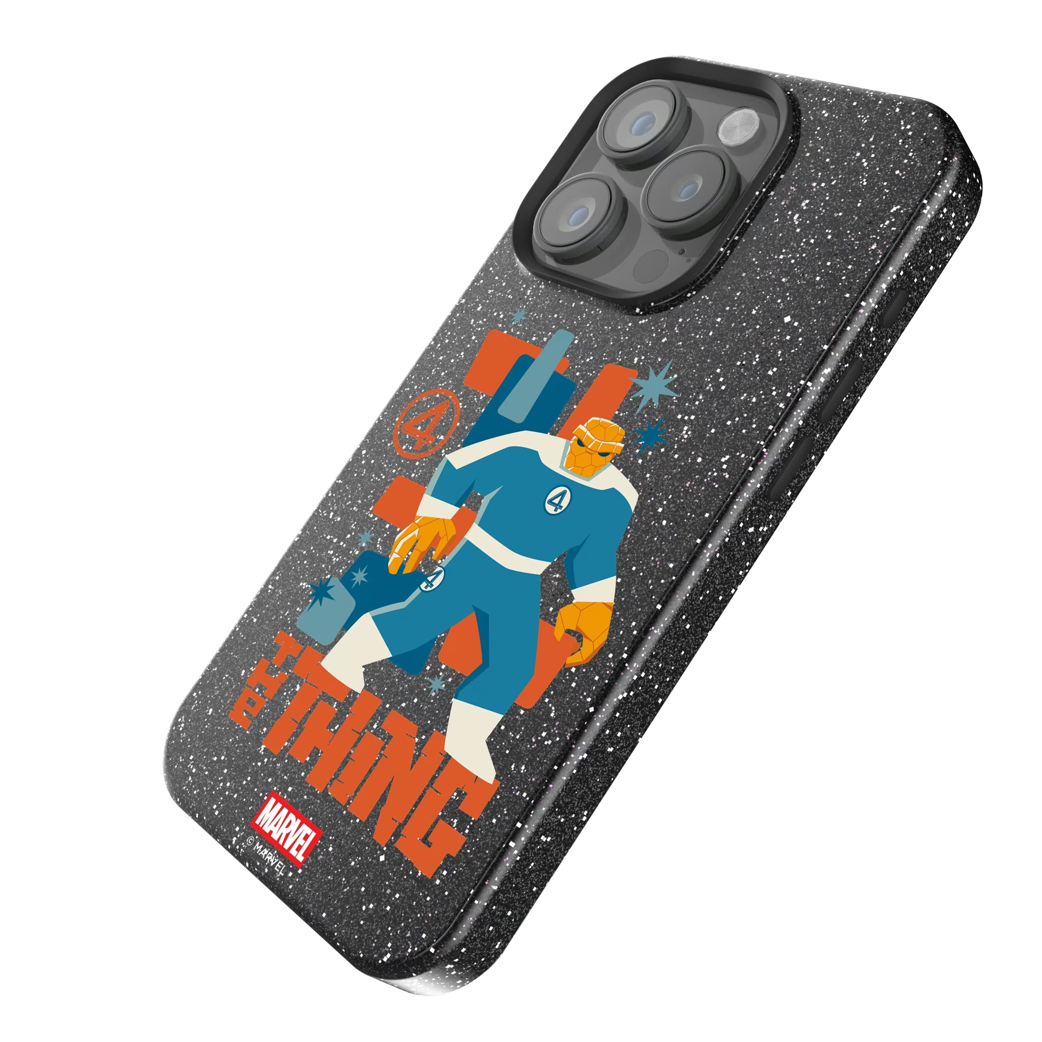 Marvel The Thing Badge iPhone Bling Phone Case for Apple iPhone - Isometric View